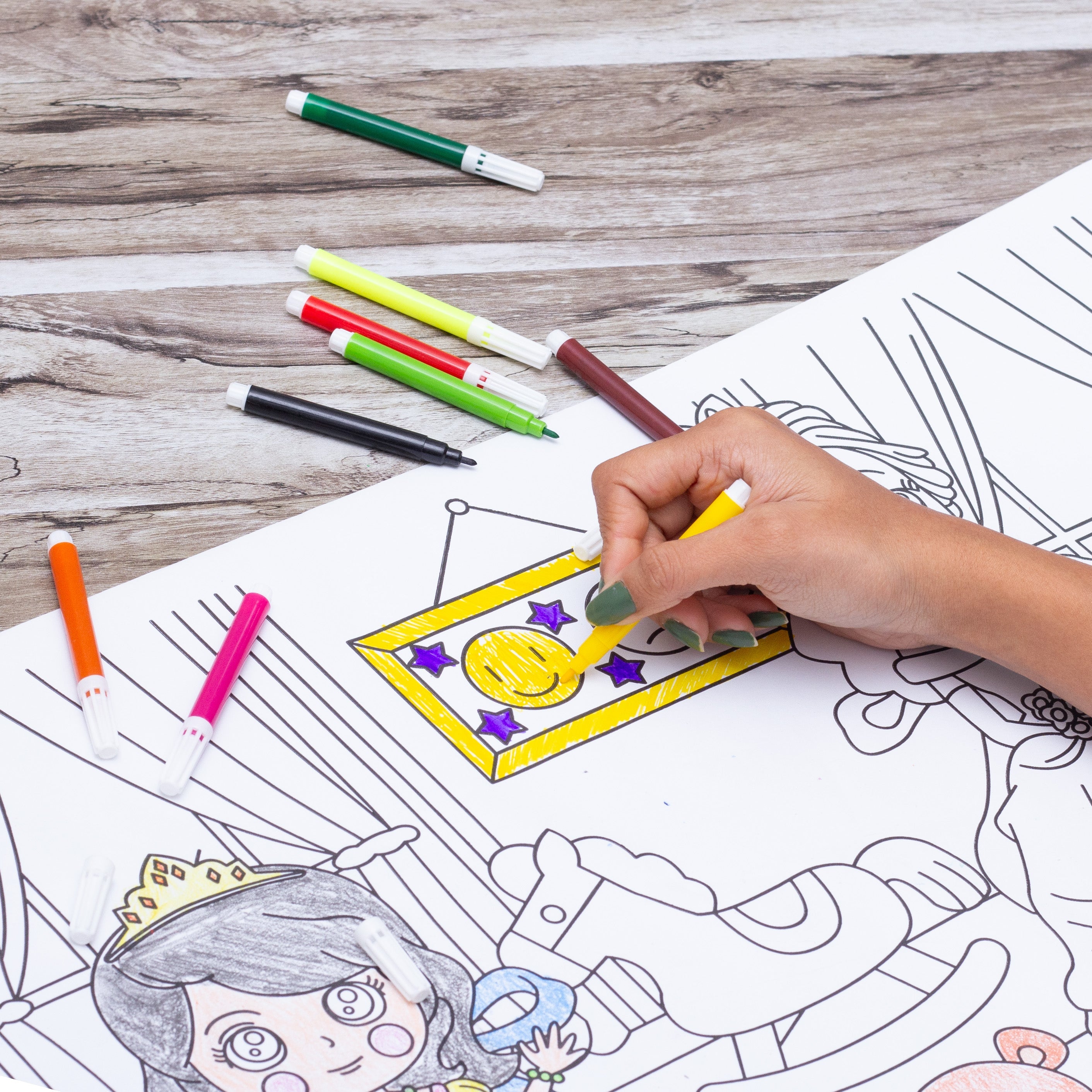 Repositionable Creative Colouring Paper Roll Dinosaur Paradise 3mtr X W38cm 1 BOX