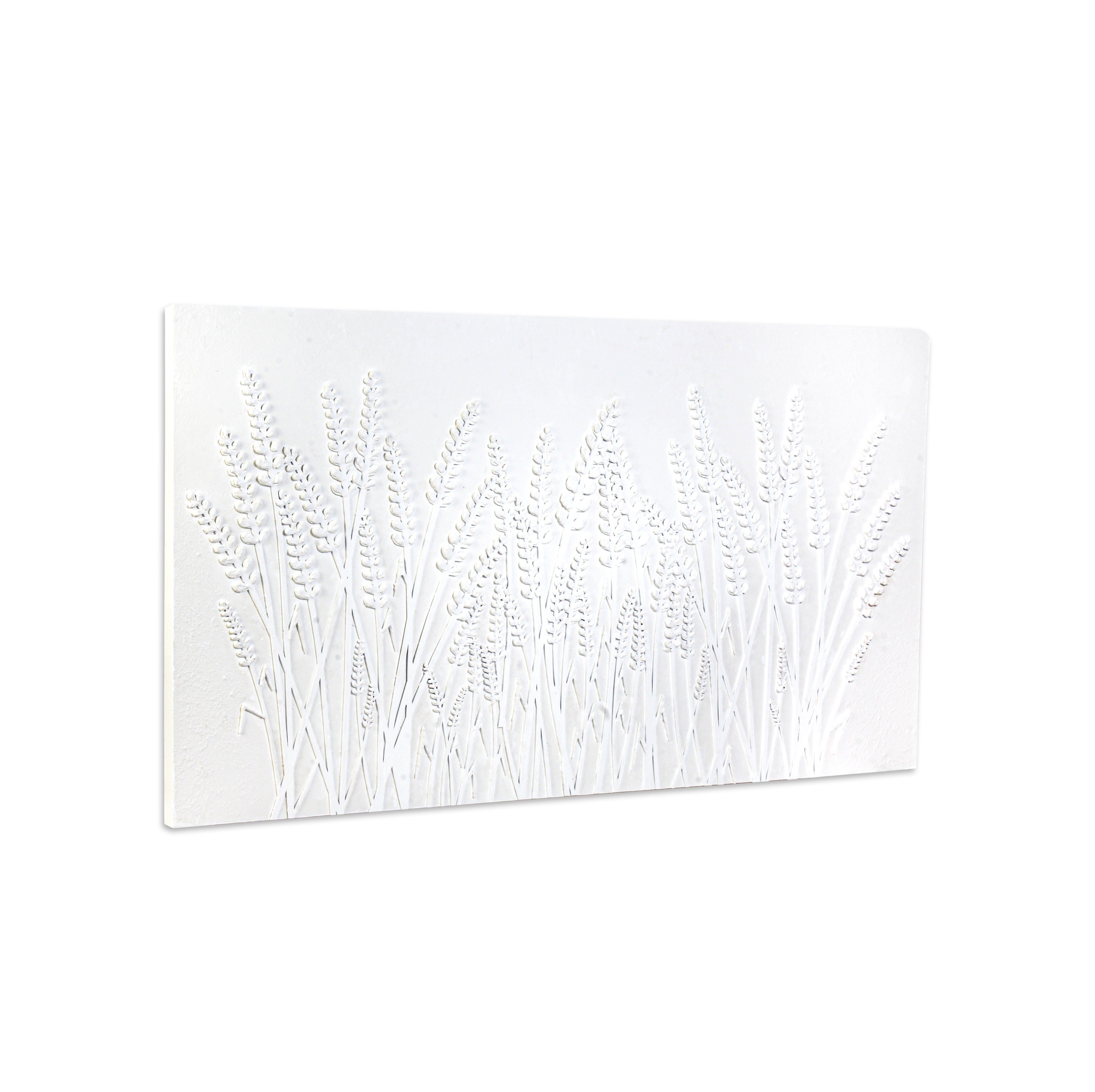 Wall Decor 3D Metallic Corn Field White Approx H48 X L24 X D0.78inch 1pc