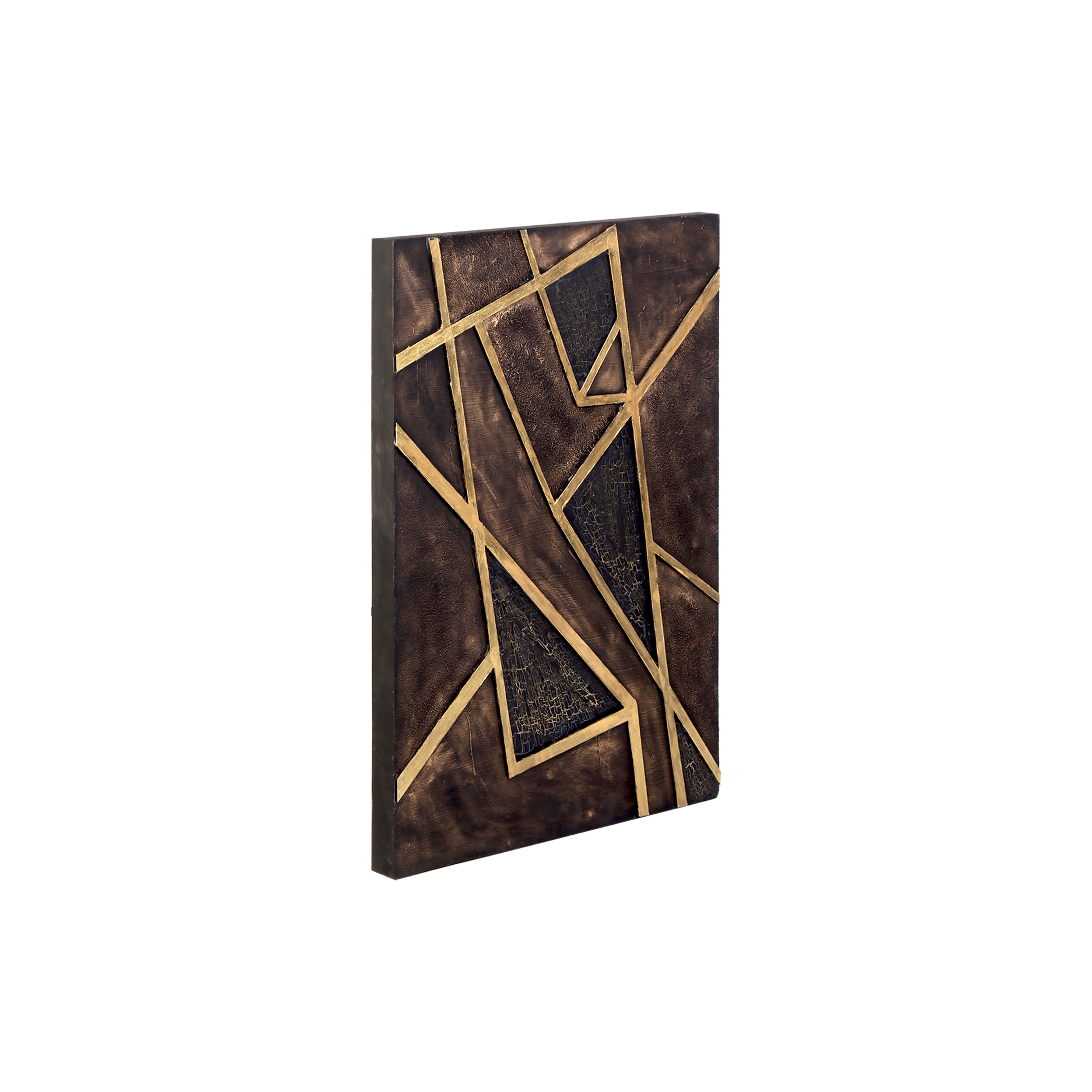 Wall Decor Geometric Metallic Angular Spectacle Approx H36 X L18 X D1.37inch 1pc