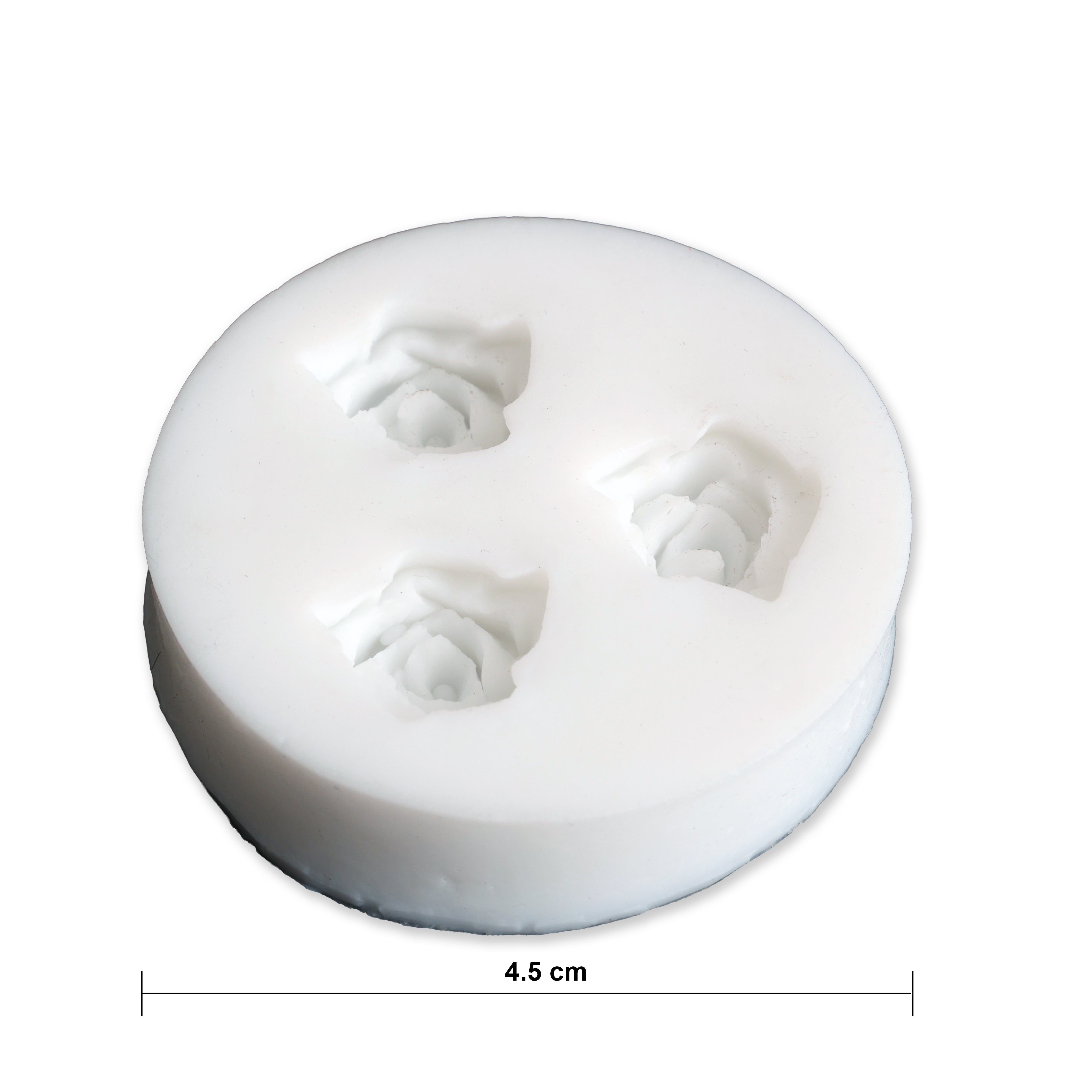 Silicone Mould 3 Rose 4.5Cm 1 Pc