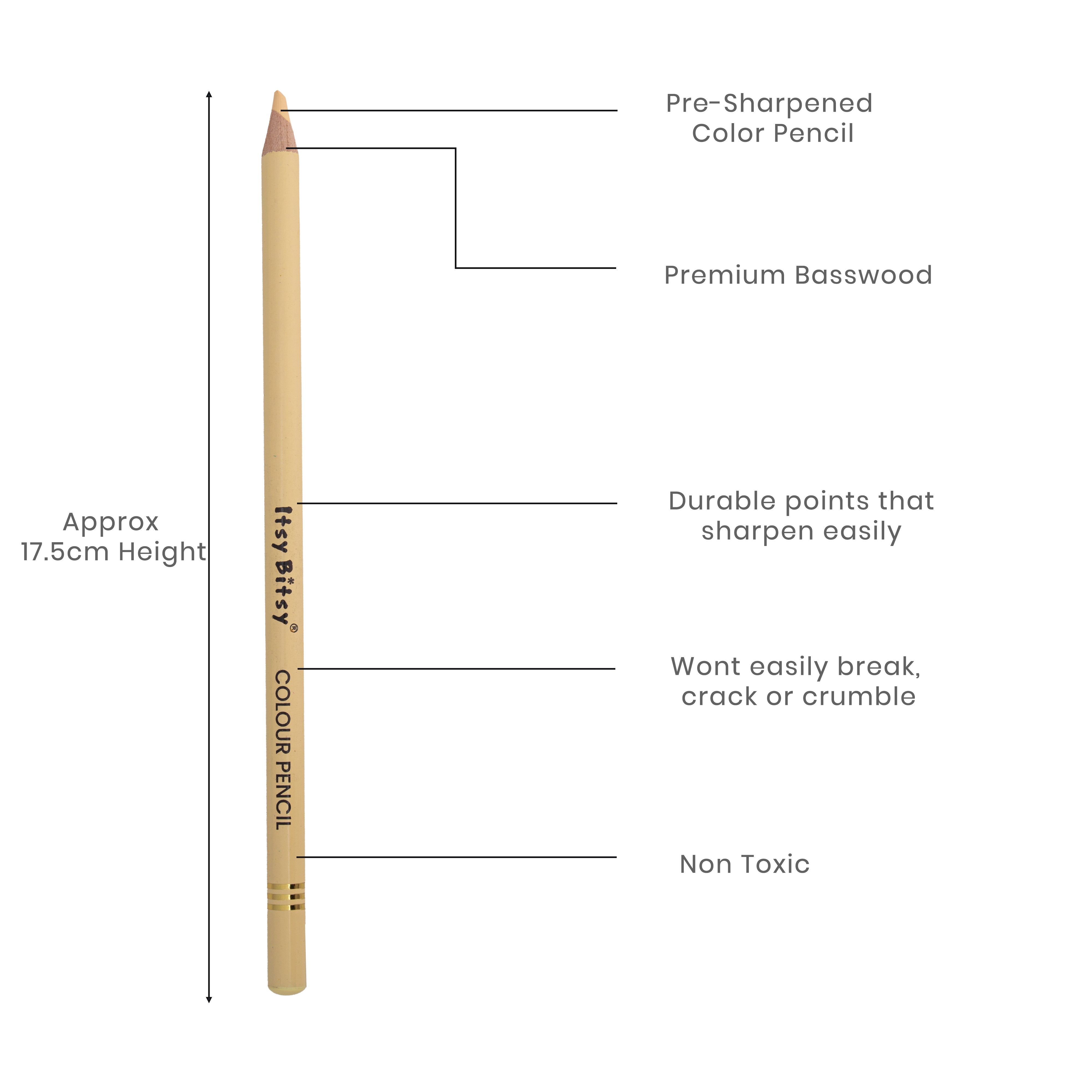 Premium Artist Colour Pencil 1pc - Cream