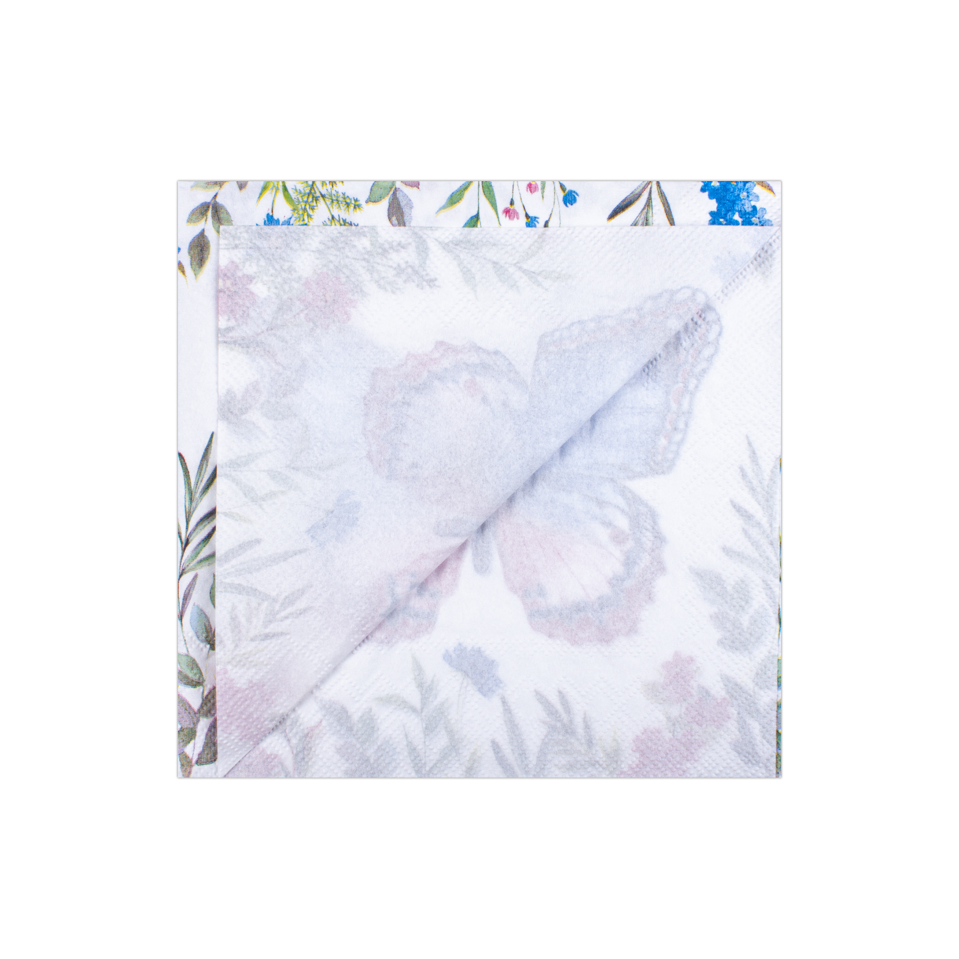 Decoupage Napkin Azure Butterfly 13in X 13in 3 Ply 1pc