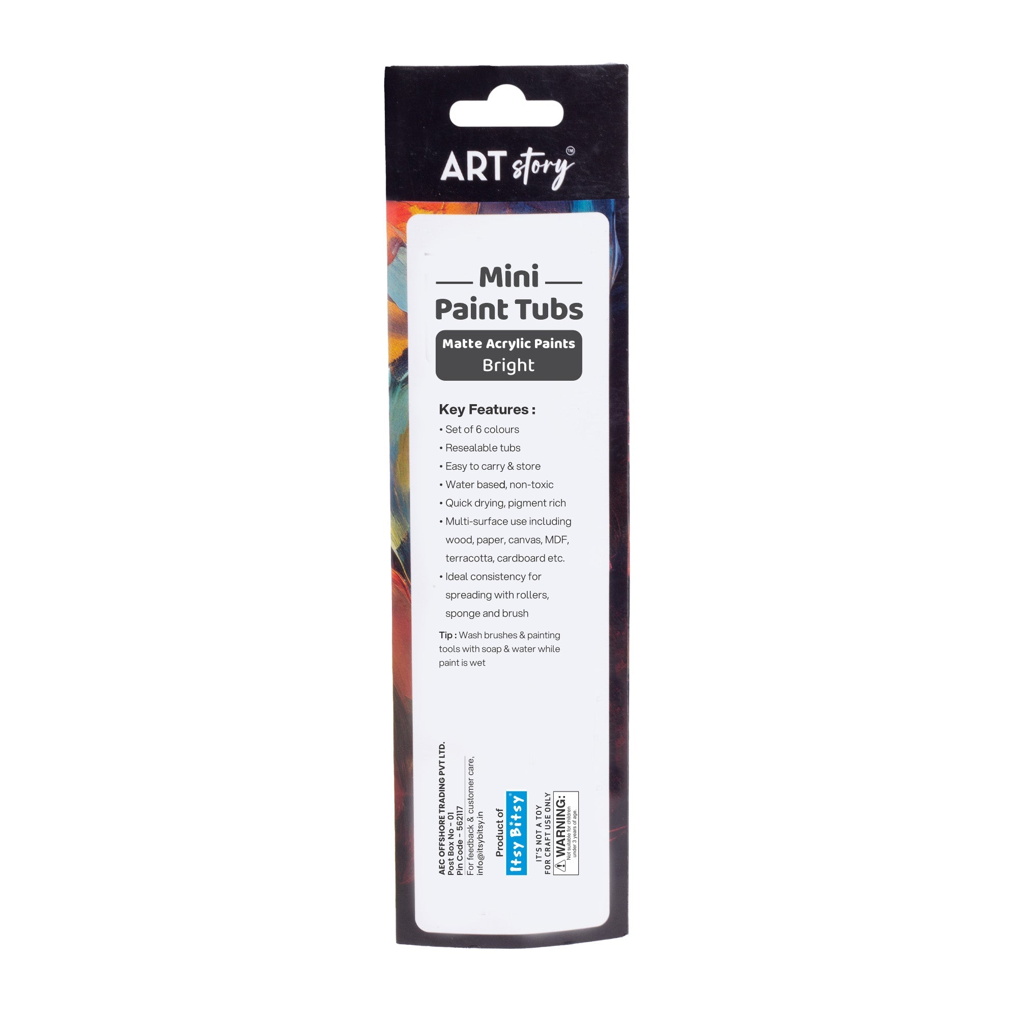 Mini Paint Tubs Metallic Paint Bright 6ml x 6 shades