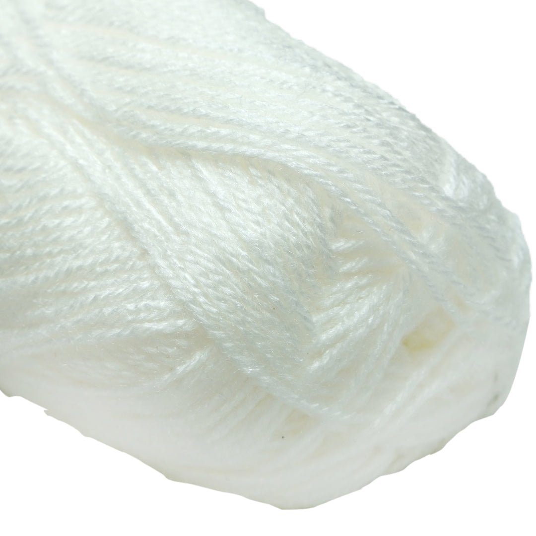 Soft Baby Knitting/Crochet Yarn 100% Acrylic White 267m 100g