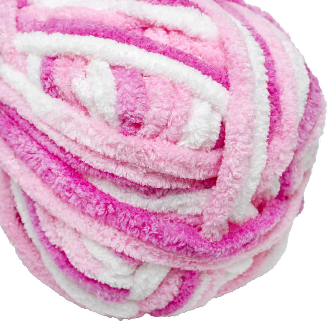 Snuggly Blanket Knitting/Crochet yarn Multi 100% Polyester Raspberry Rose Multi Colour 50m 100g