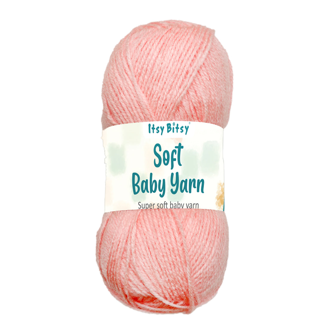 Soft Baby Knitting/Crochet Yarn 100% Acrylic Rose Pink 267m 100g