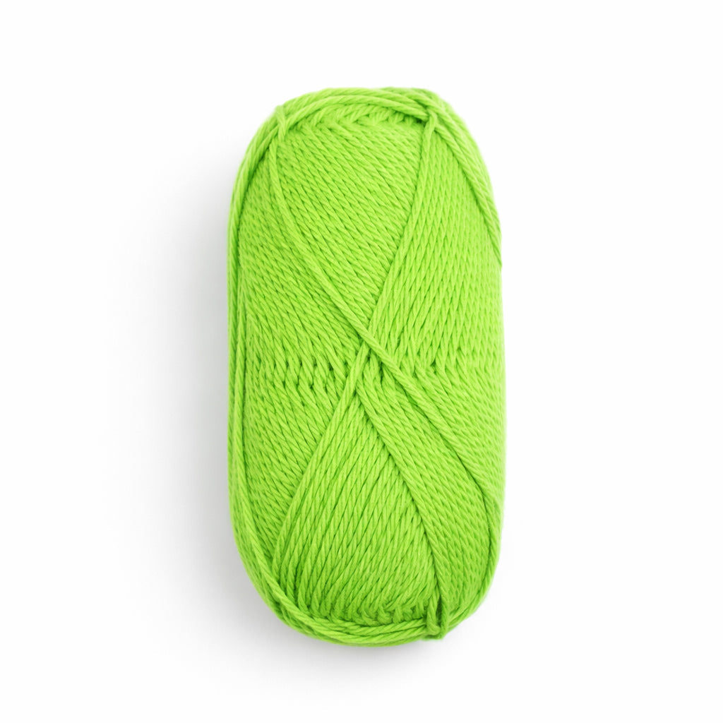 Pure Cotton Knitting/Crochet Yarn 100% Cotton Fresh Lime 130m 50g