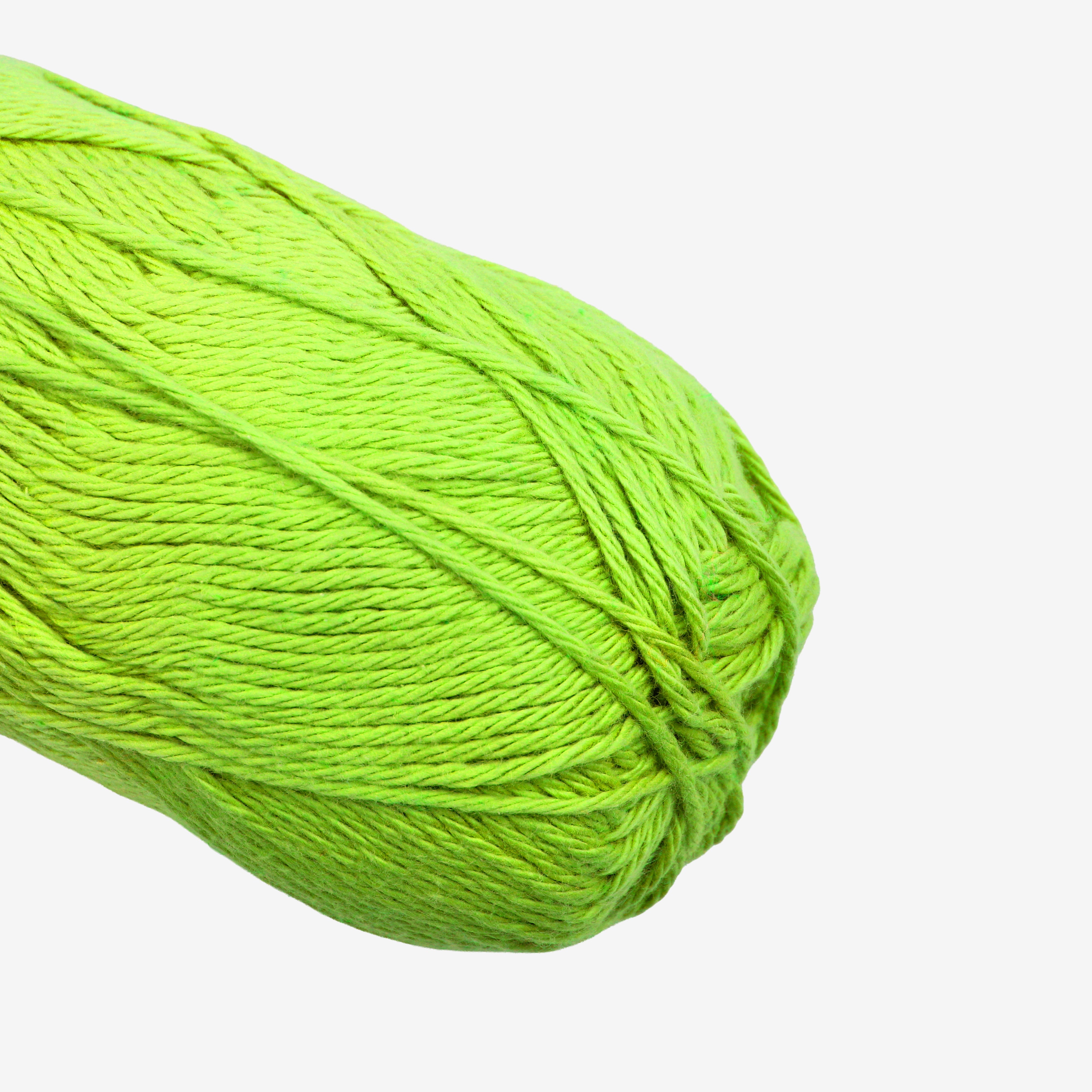 Pure Cotton Knitting/Crochet Yarn 100% Cotton Fresh Lime 130m 50g