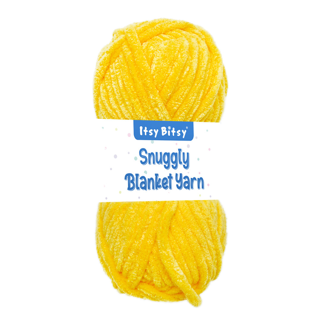 Snuggly Blanket Knitting/Crochet Yarn 100% Polyester Yellow 50m 100g