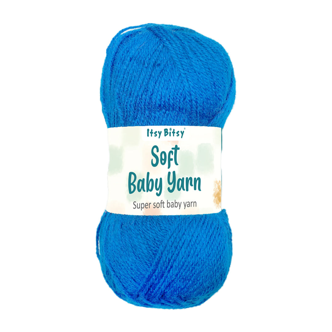 Soft Baby Knitting/Crochet Yarn 100% Acrylic Azure Blue 267m 100g