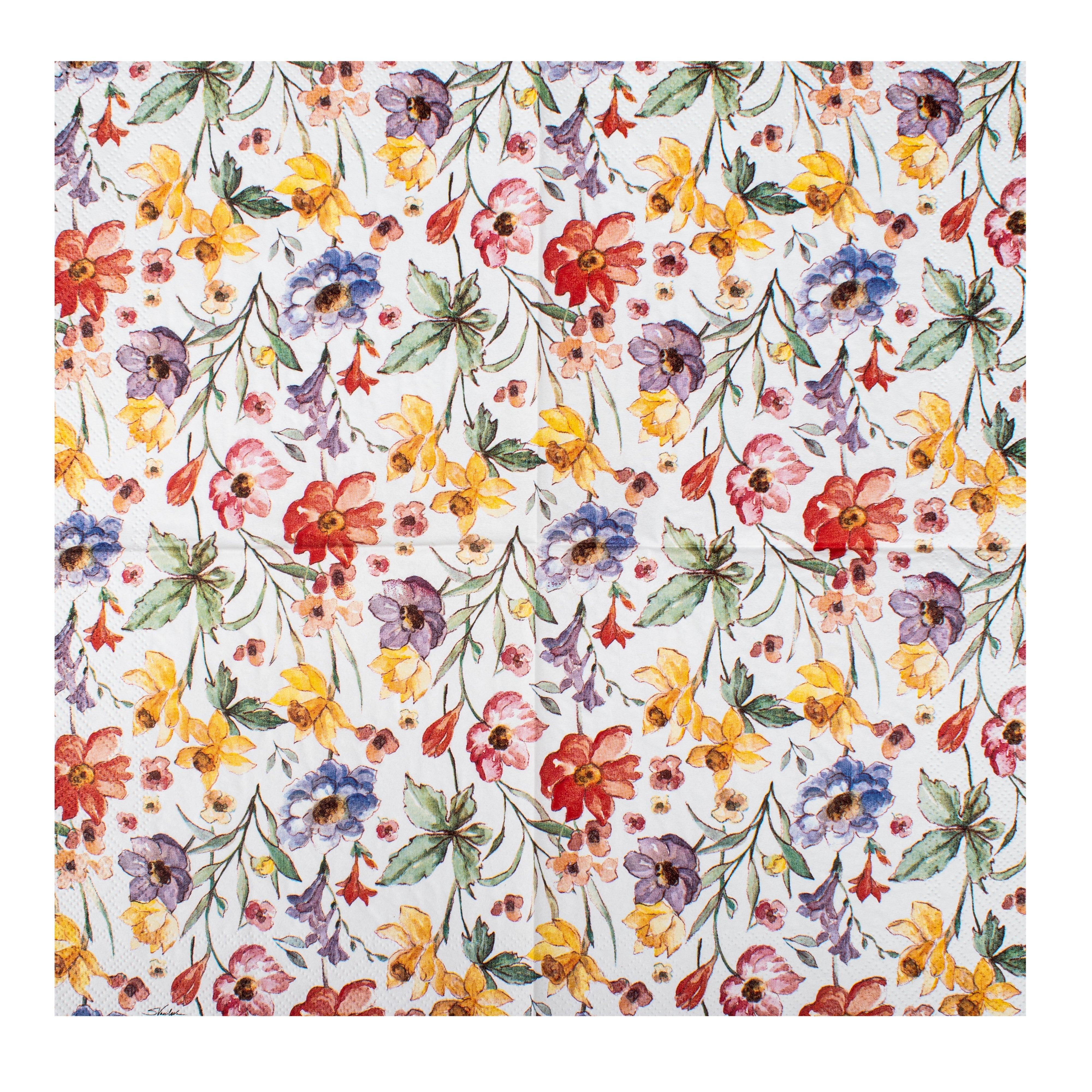 Decoupage Napkin Pastel Flora 13 X 13inch 3PLY 1pc