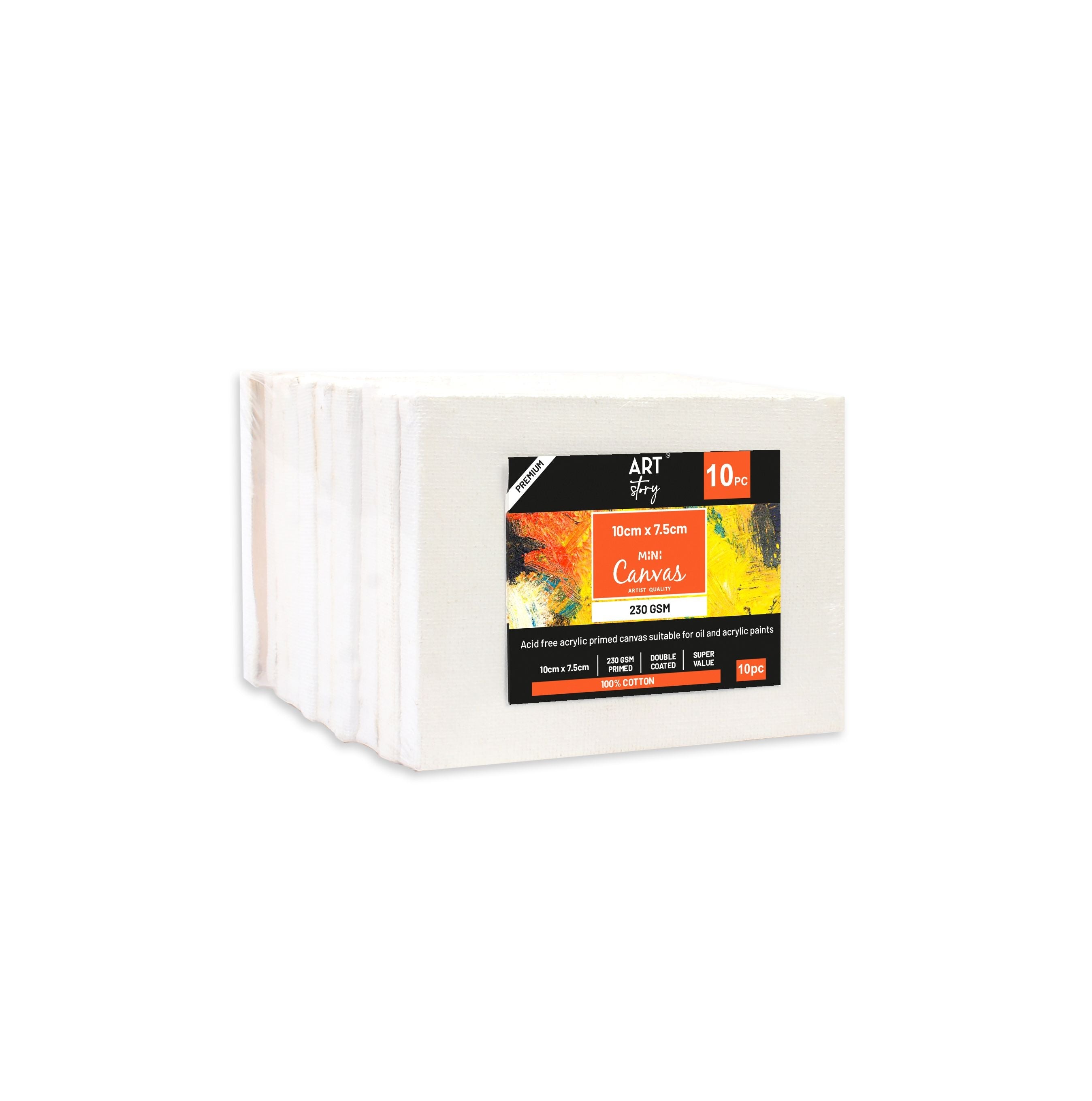 Mini Canvas 10 X 7.5Cm Pack Of 10Pc