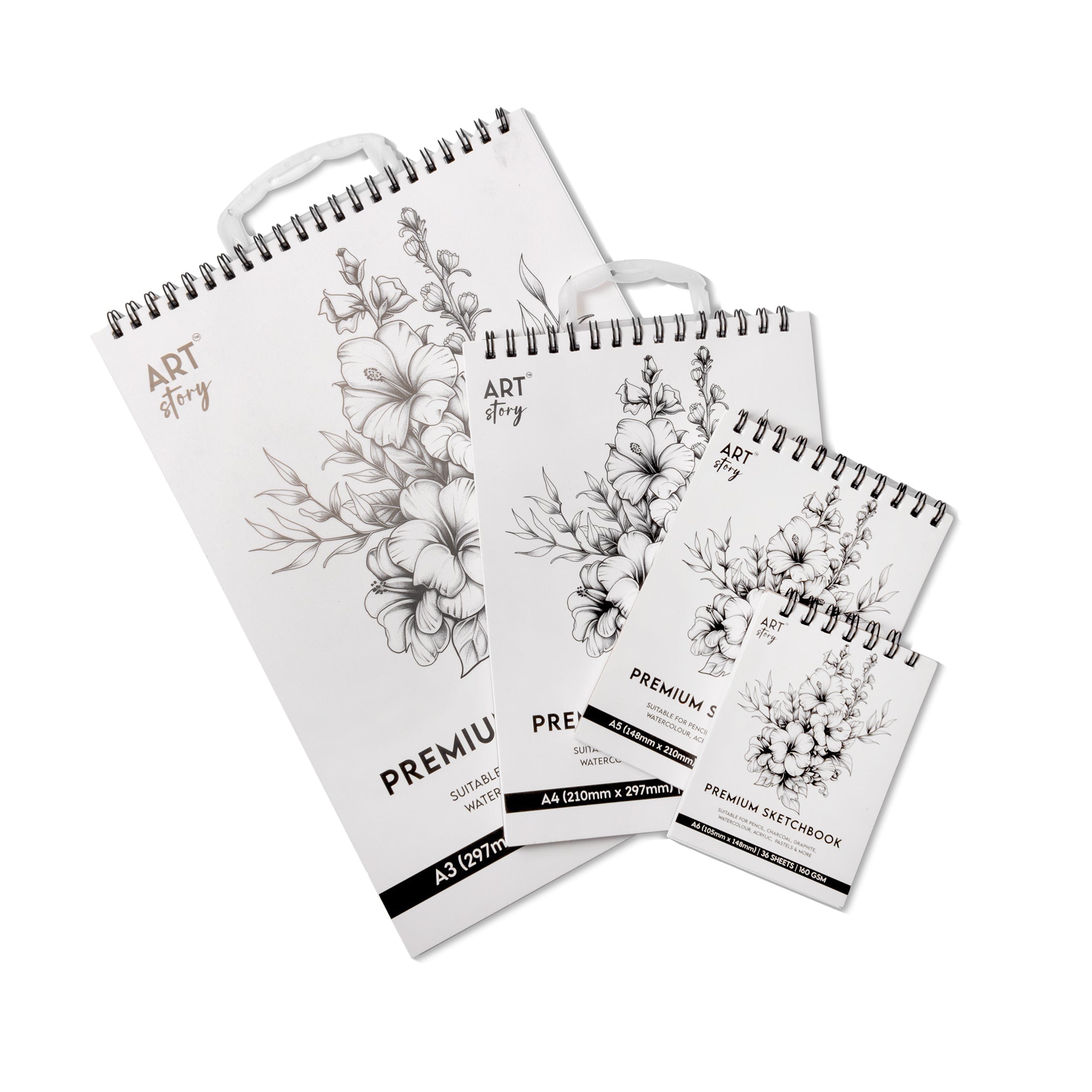 Premium Sketchbook Top Wiro With Hanger A5 160gsm 36 Sheets