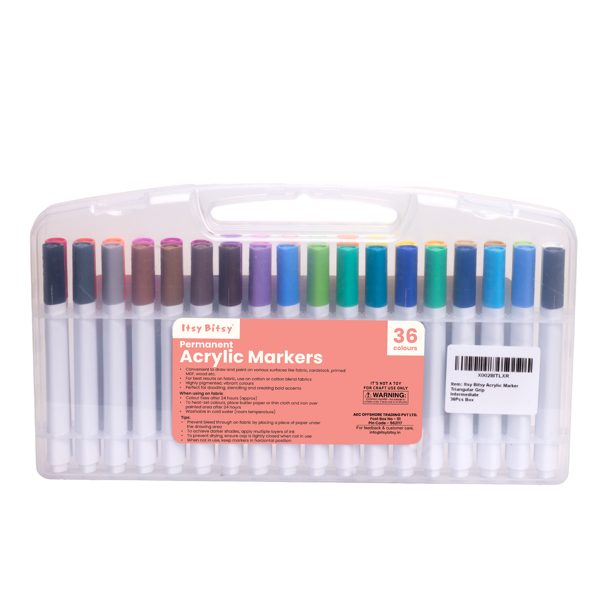 Acrylic Marker Triangular Grip Intermediate 36pcs Box