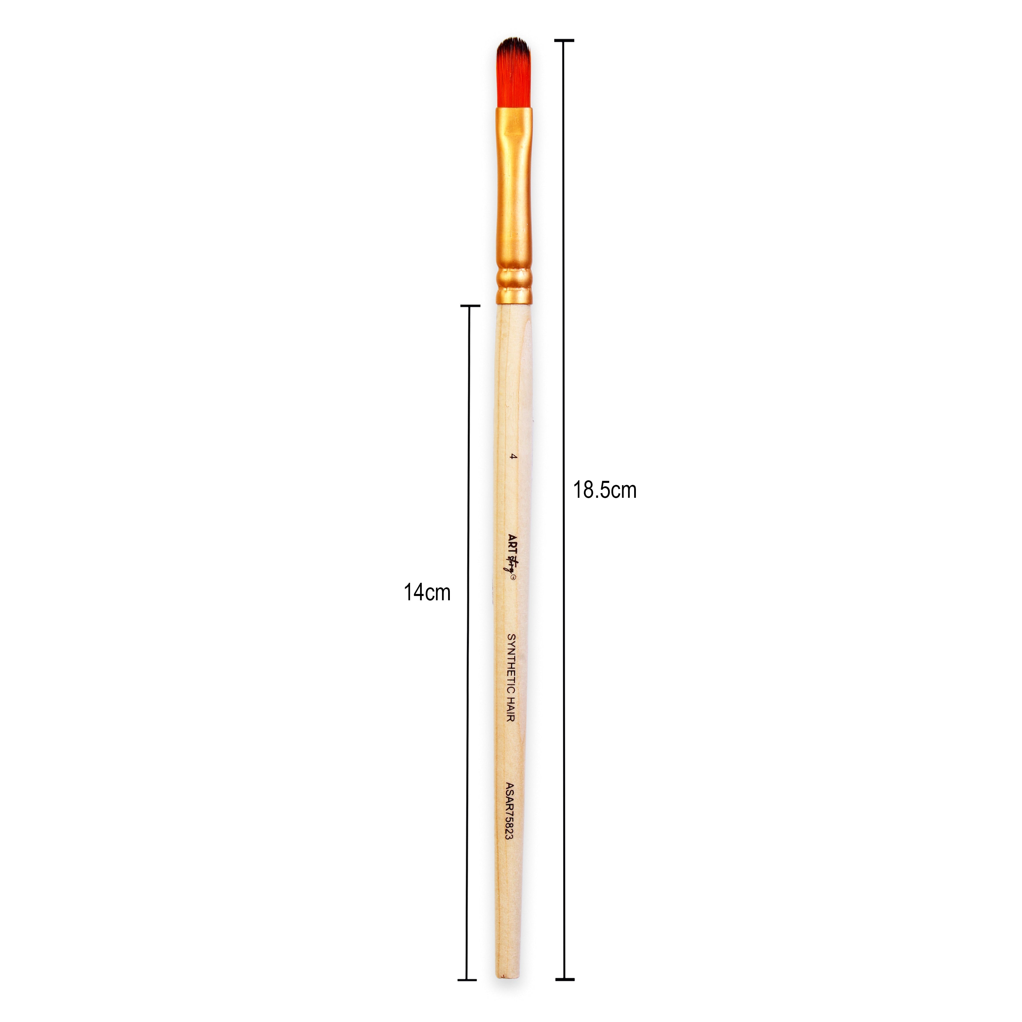 Filbert Brush Synthetic Hair Size 4 Handle Length 150mm