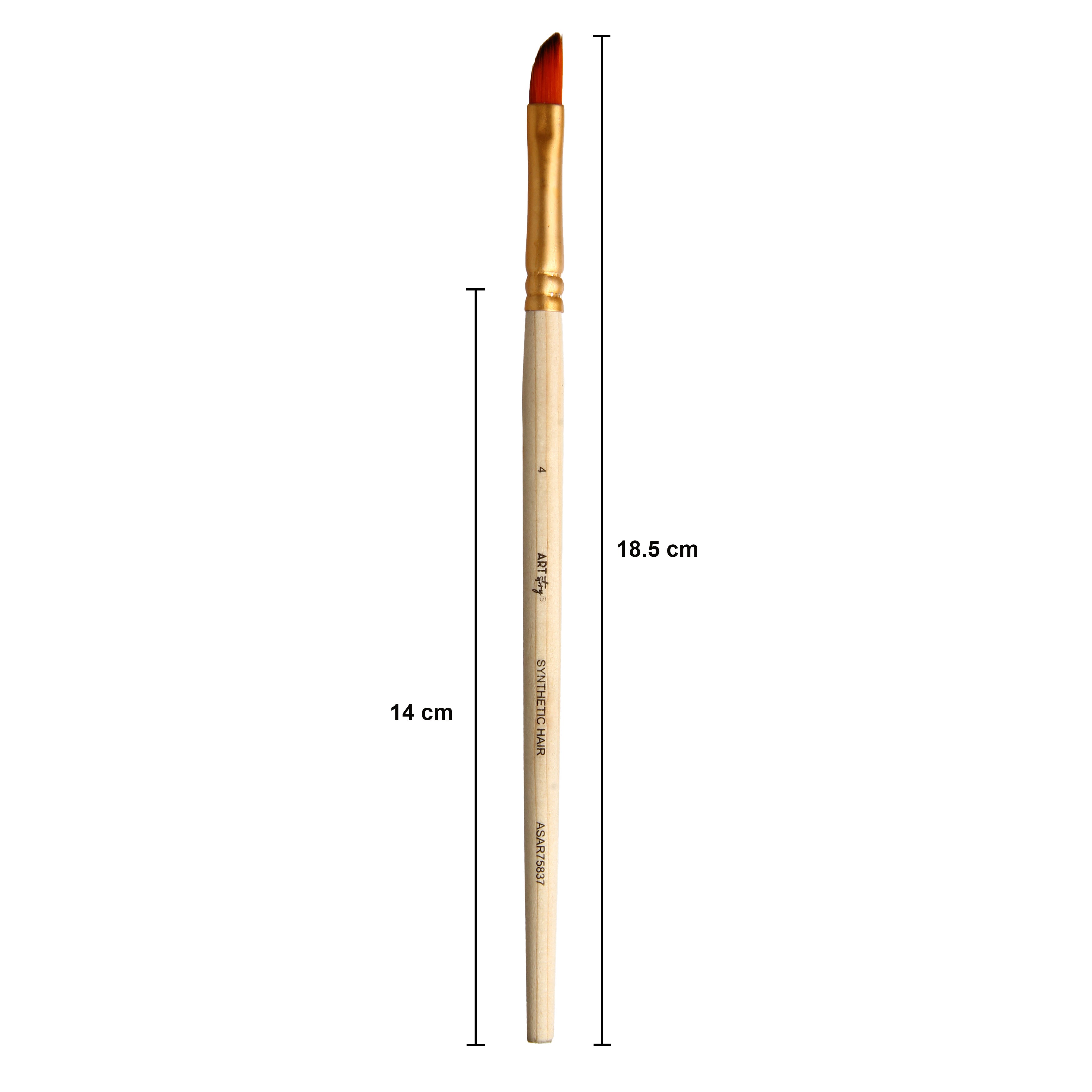 Dagger Brush Synthetic Hair Size 4 Handle Length 150mm