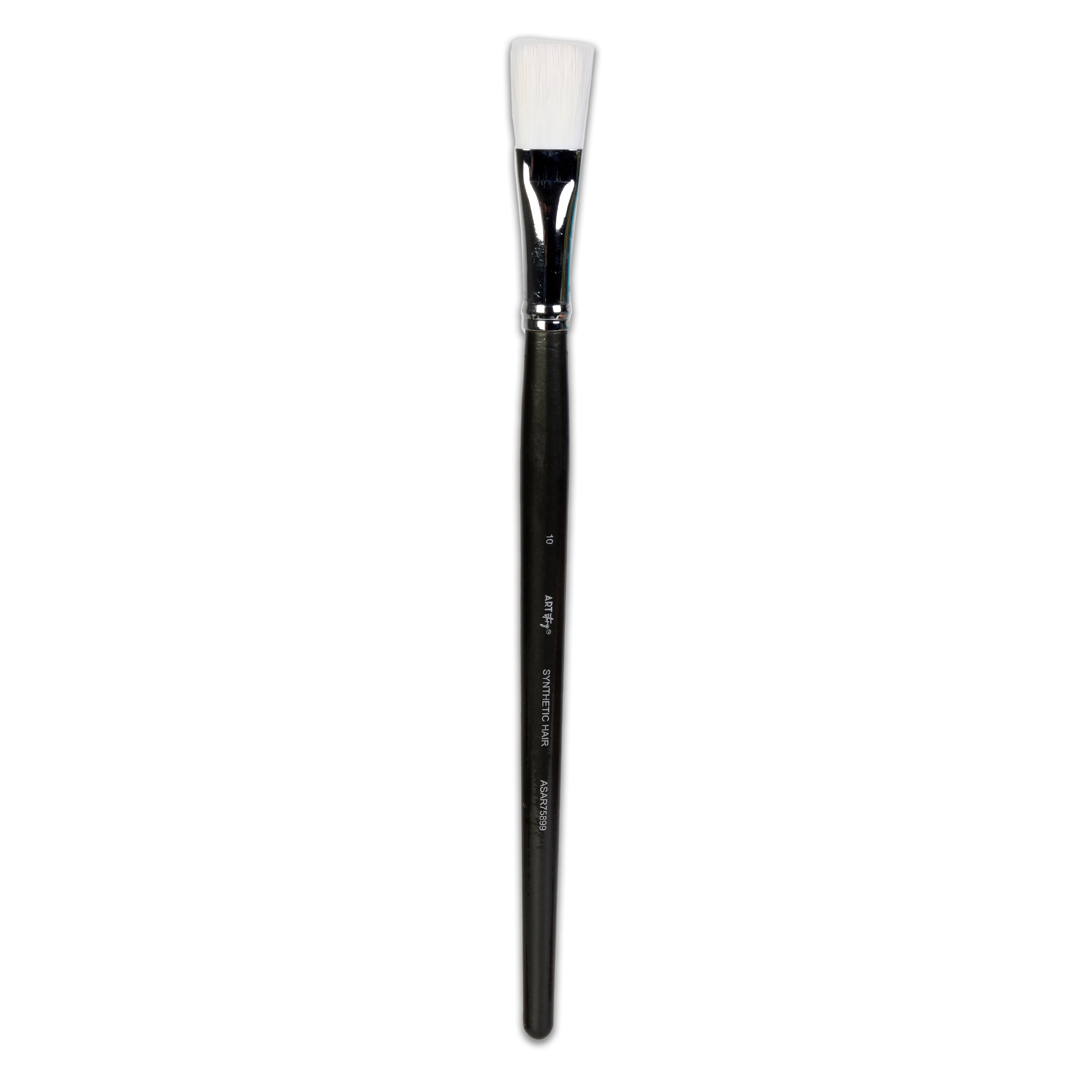 Premium Flat Brush Synthetic Hair Handle Length 200mm Size 10 1 pc