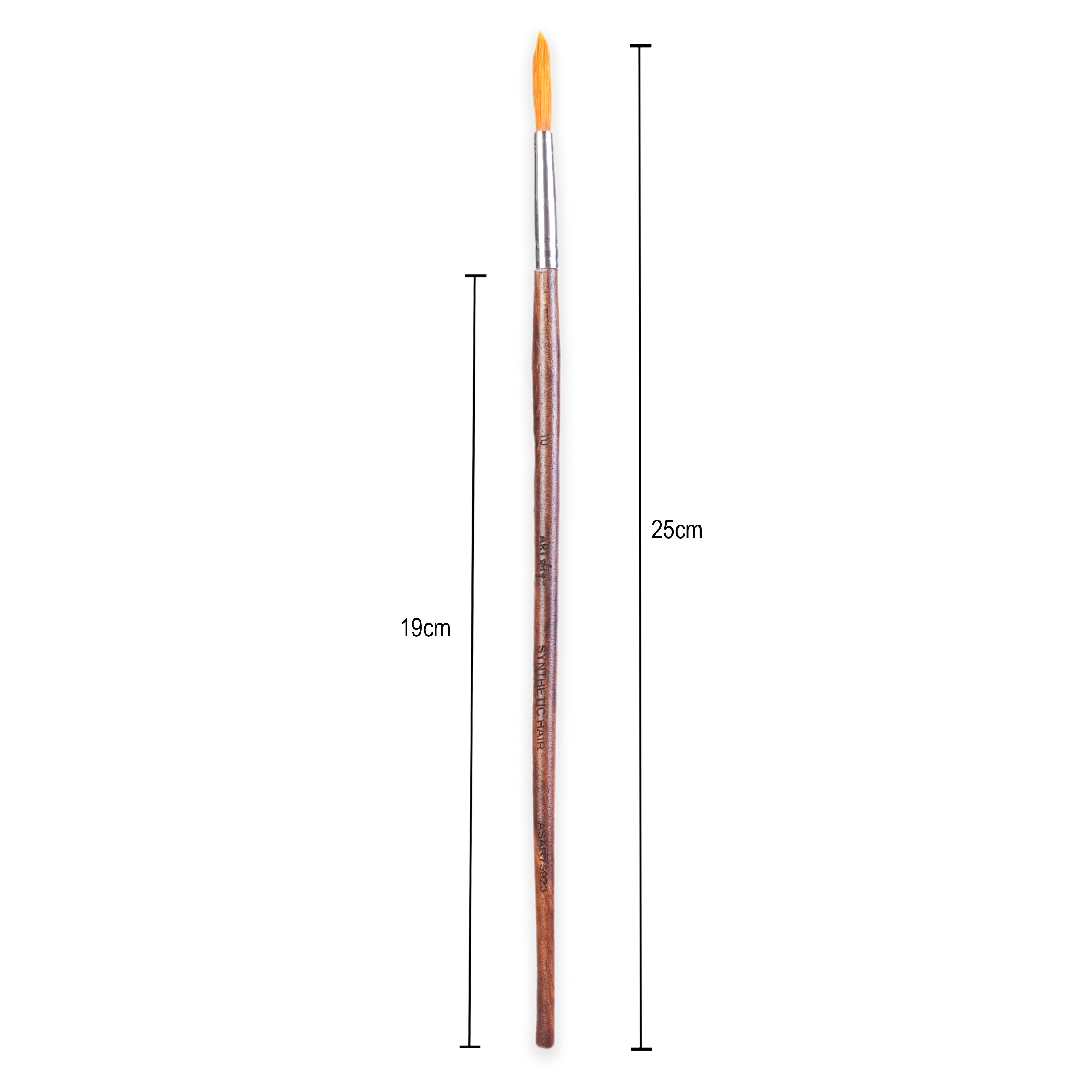 Rosewood Round Brush Synthetic Hair Handle Length 200mm Size 10 1 pc