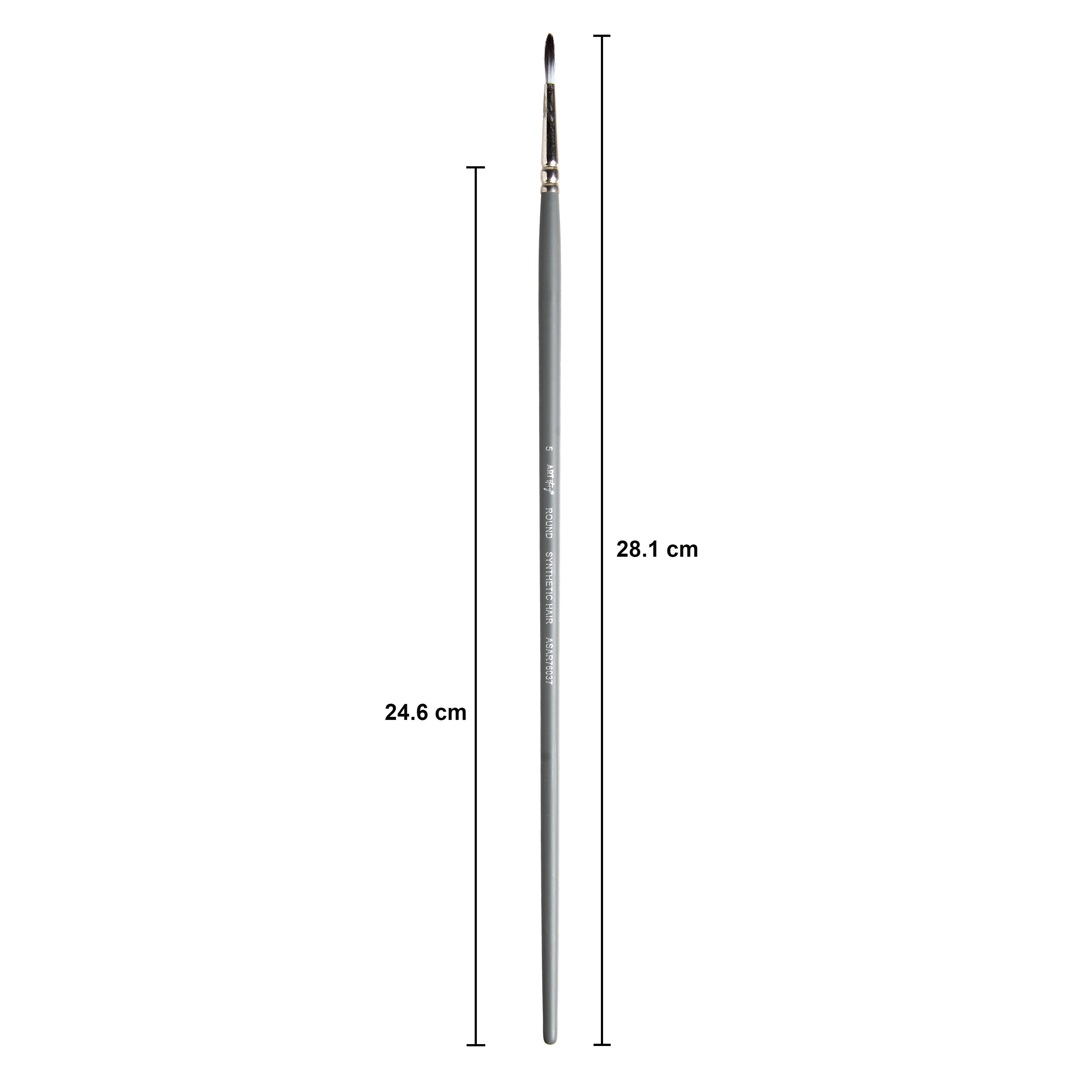 Long Handle Brush Round Synthetic Hair Size 5 Handle Length 250mm
