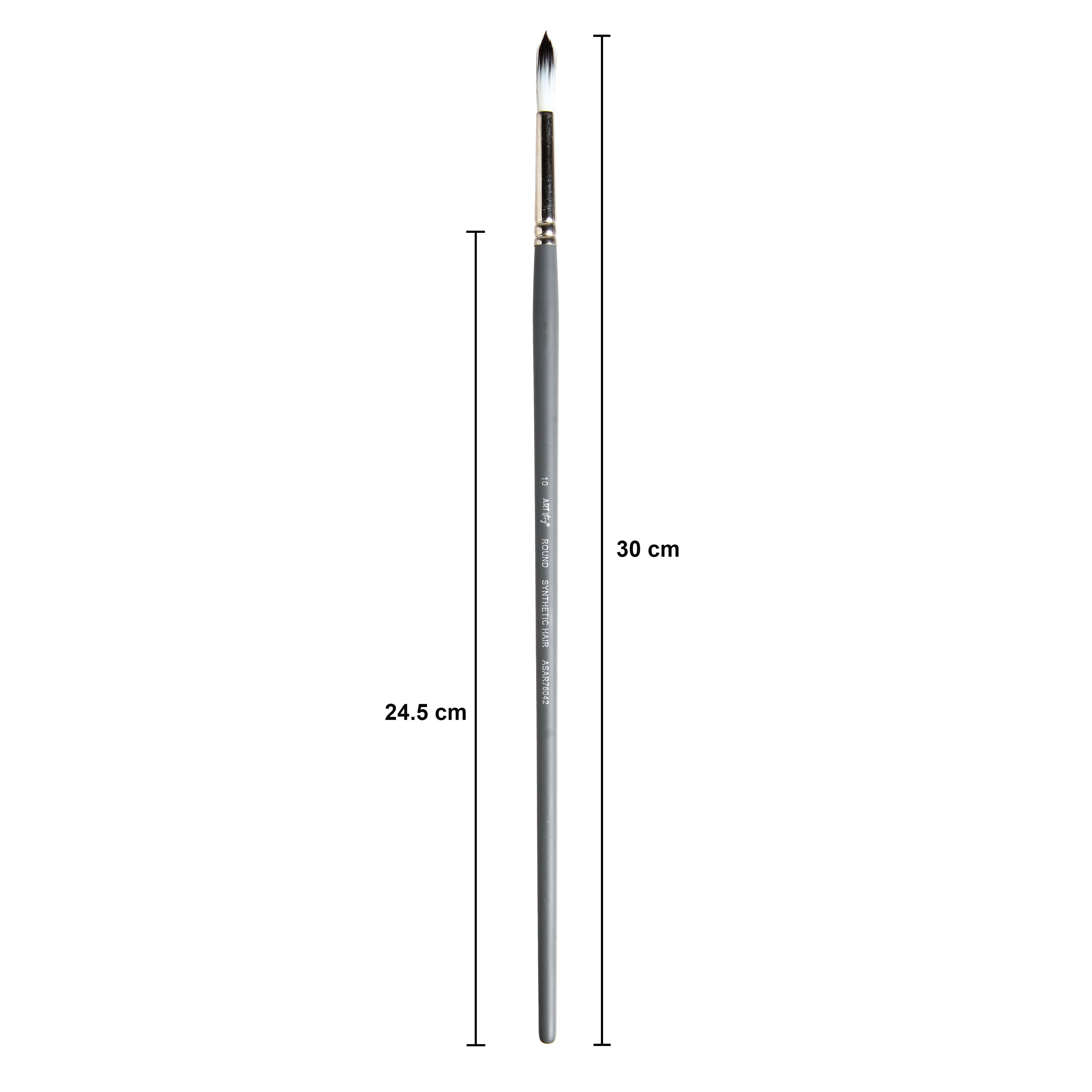 Long Handle Brush Round Synthetic Hair Size 10 Handle Length 250mm