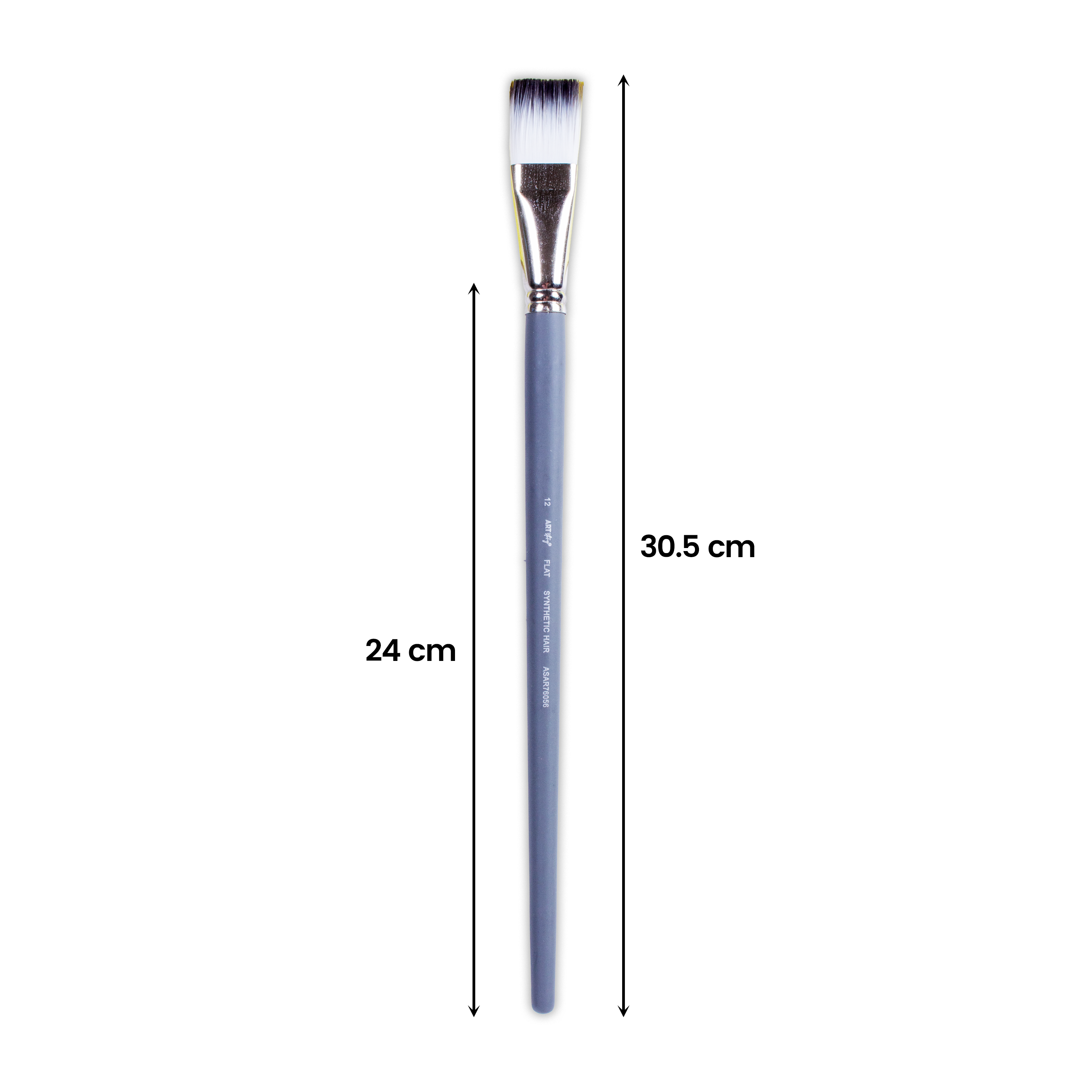 Long Handle Brush Flat Synthetic Hair Size 12 Handle Length 250mm 1pc