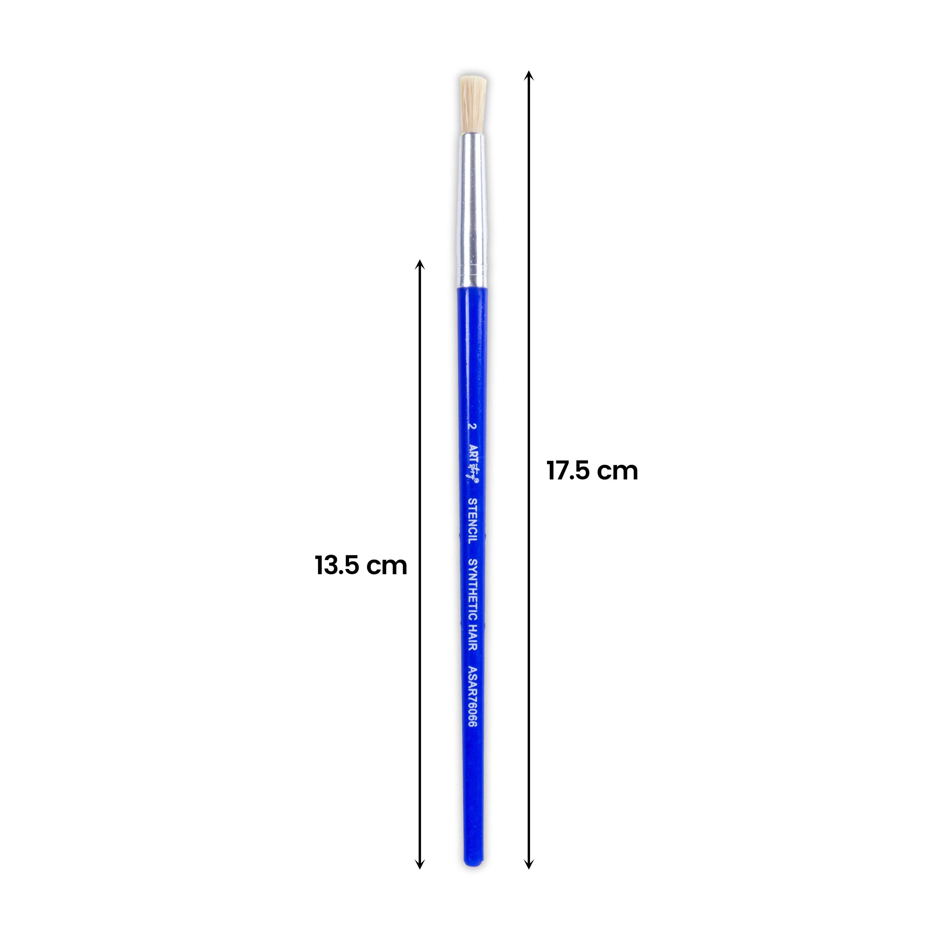 Kids Hobby Brush Round Synthetic Hair Size 2 Handle Length 15mm 1pc