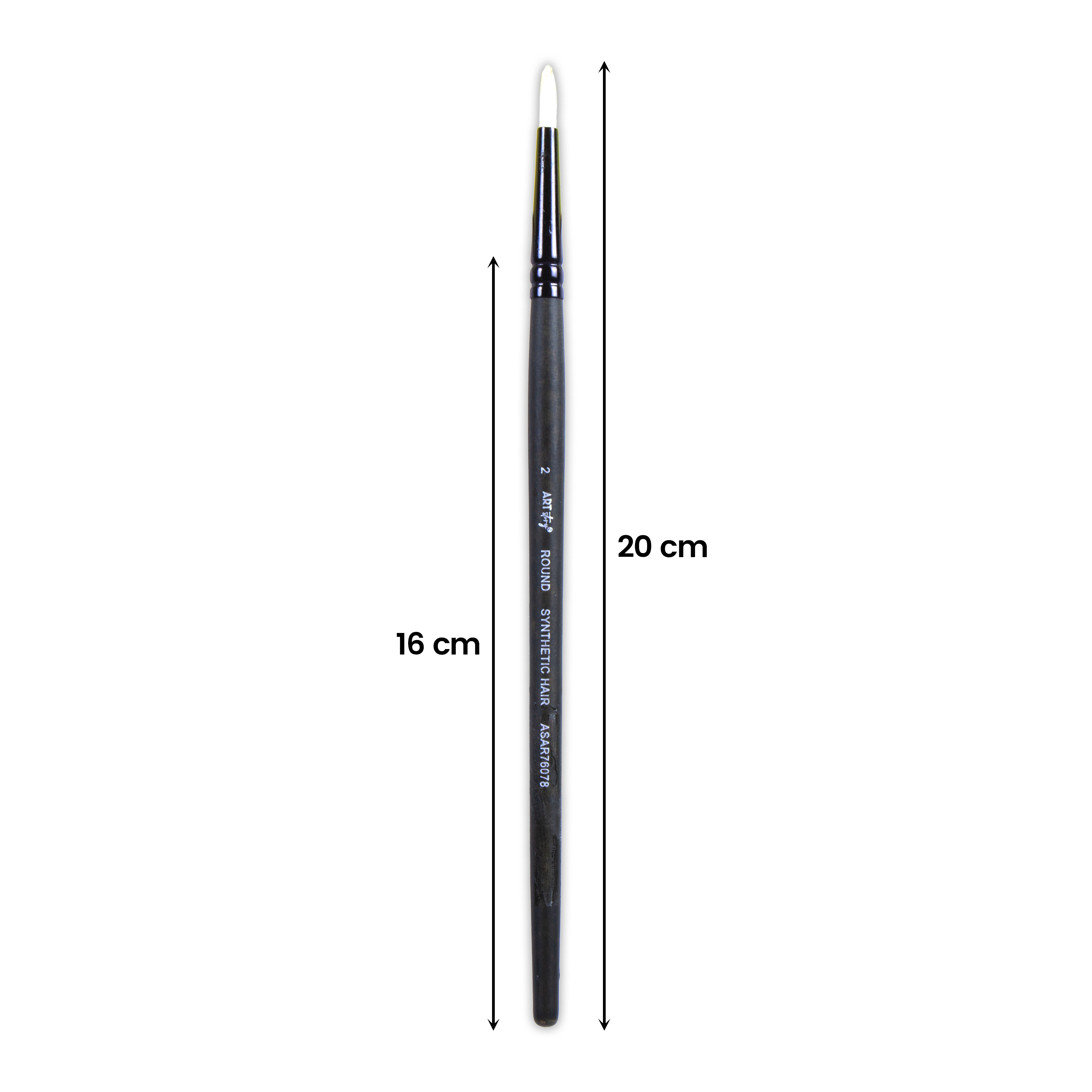 Pro Oil Brush Round Synthetic Hair Size 2 Handle Length 165mm 1pc