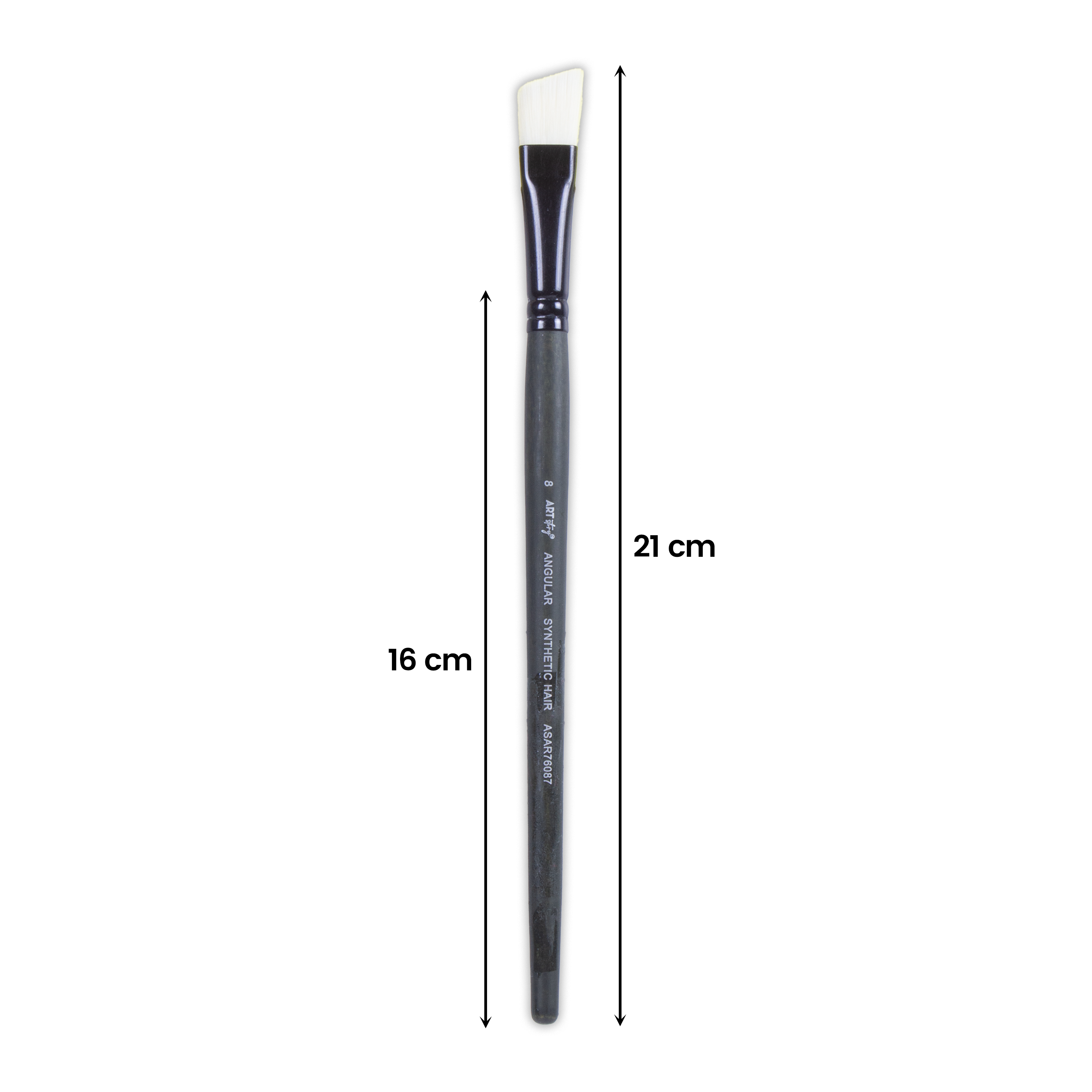 Pro Oil Brush Angular Synthetic Hair Size 8 Handle Length 165mm 1pc
