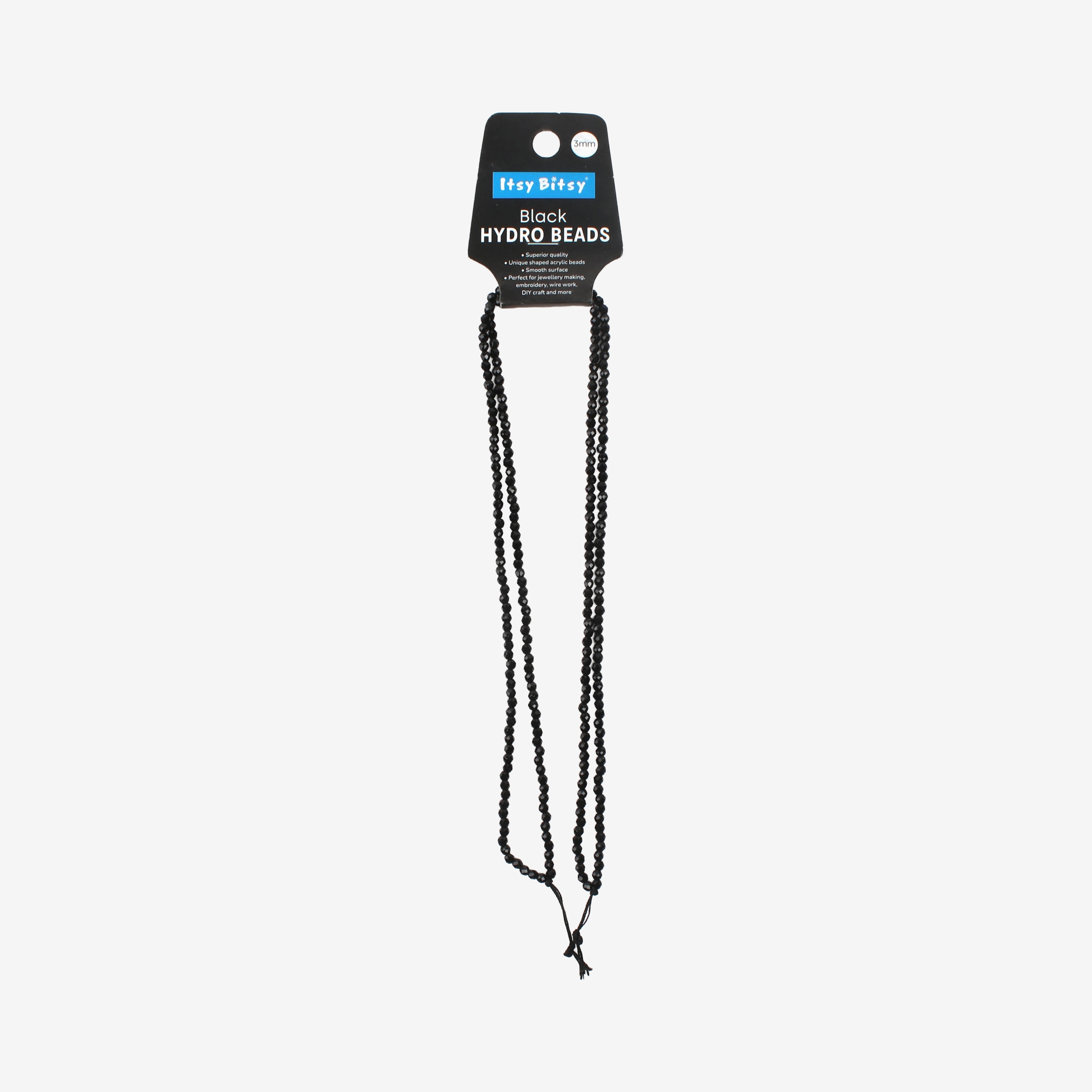 Designer Hydro Beads Black 3mm 1String