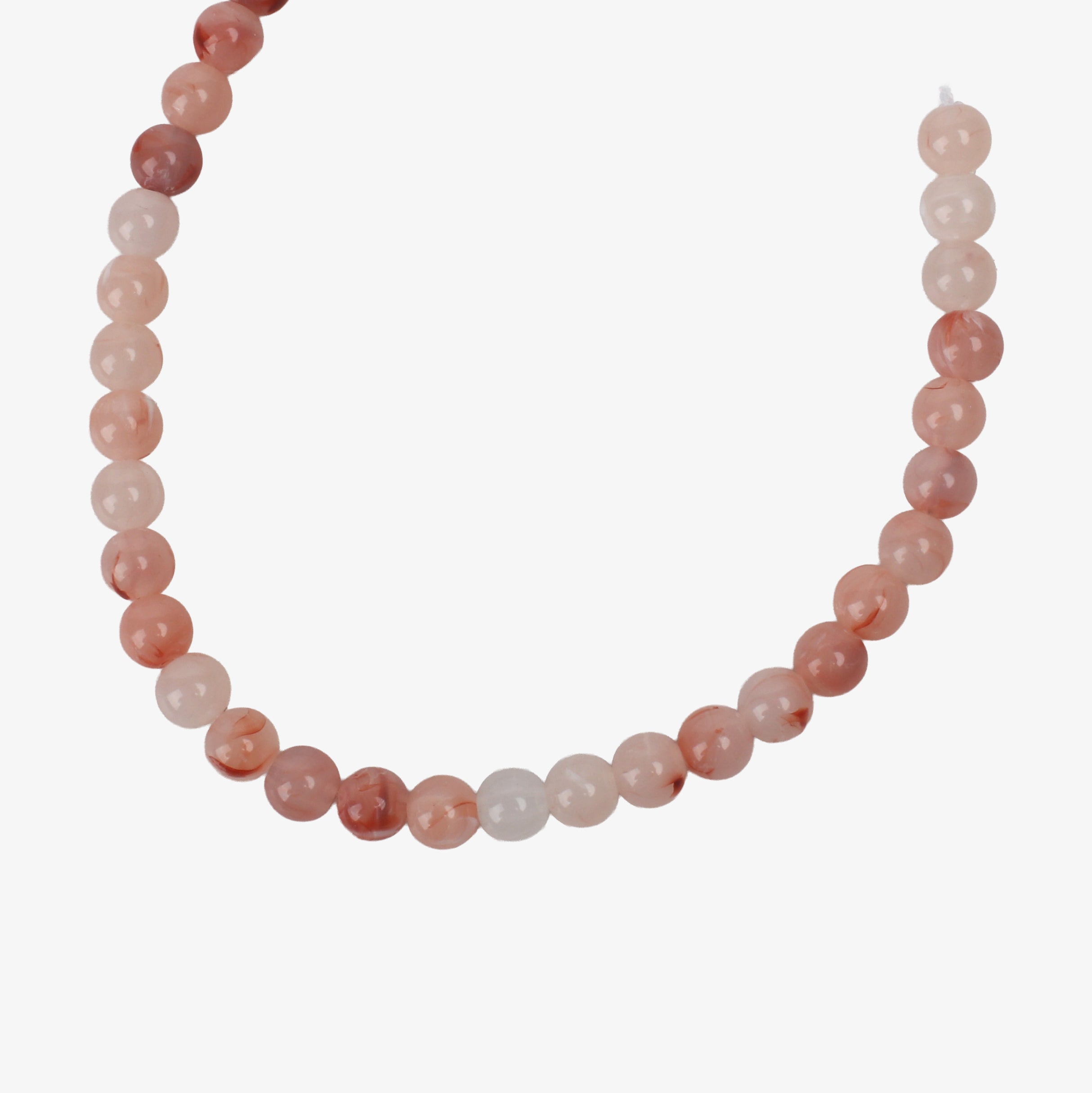 Peach Moon Art Beads Round 8mm 32 Beads 1 String
