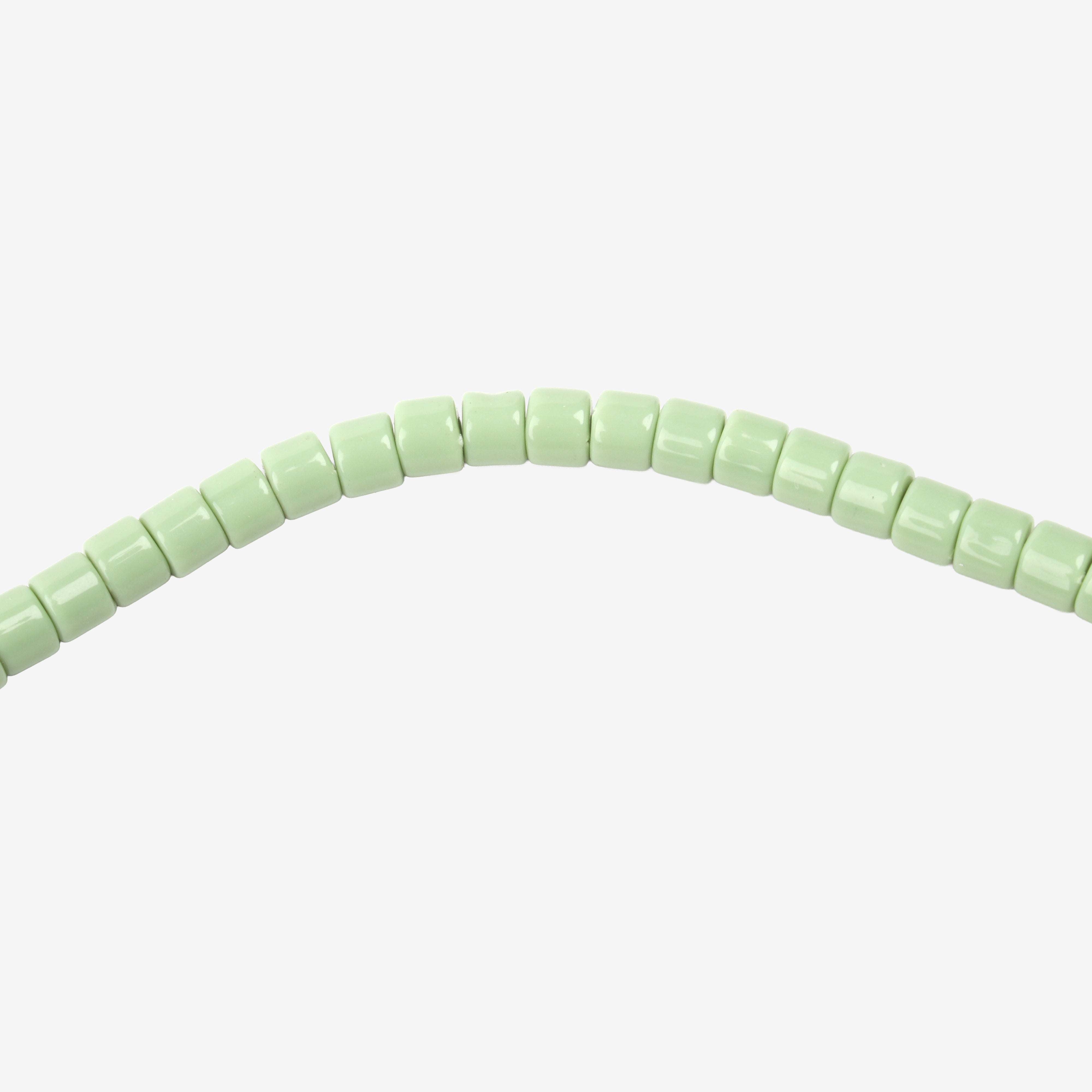 Designer Acrylic Art Beads Pistachio Green 6mm 43 Beads 1 String