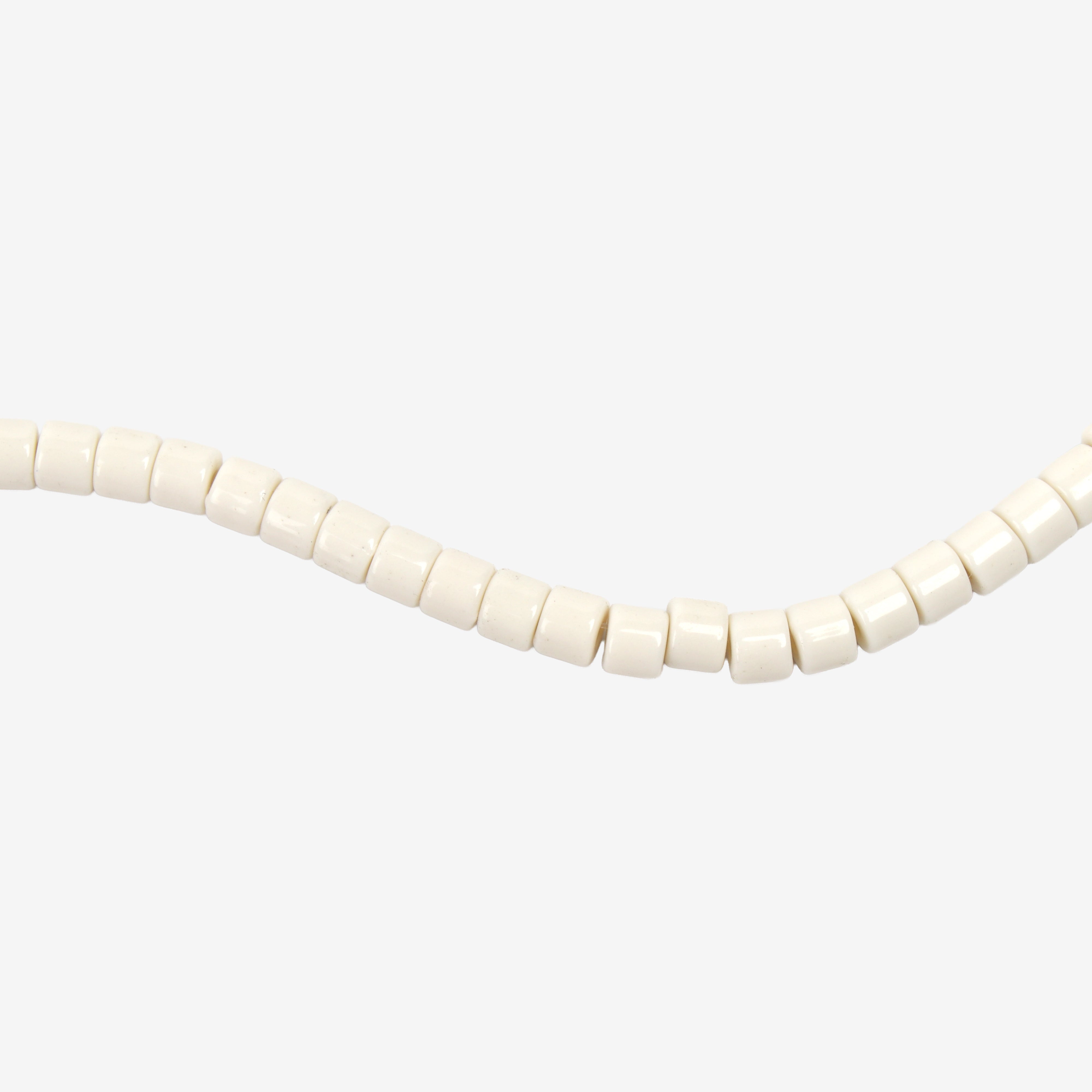 Designer Acrylic Art Beads Off White 6mm 43 Beads 1 String