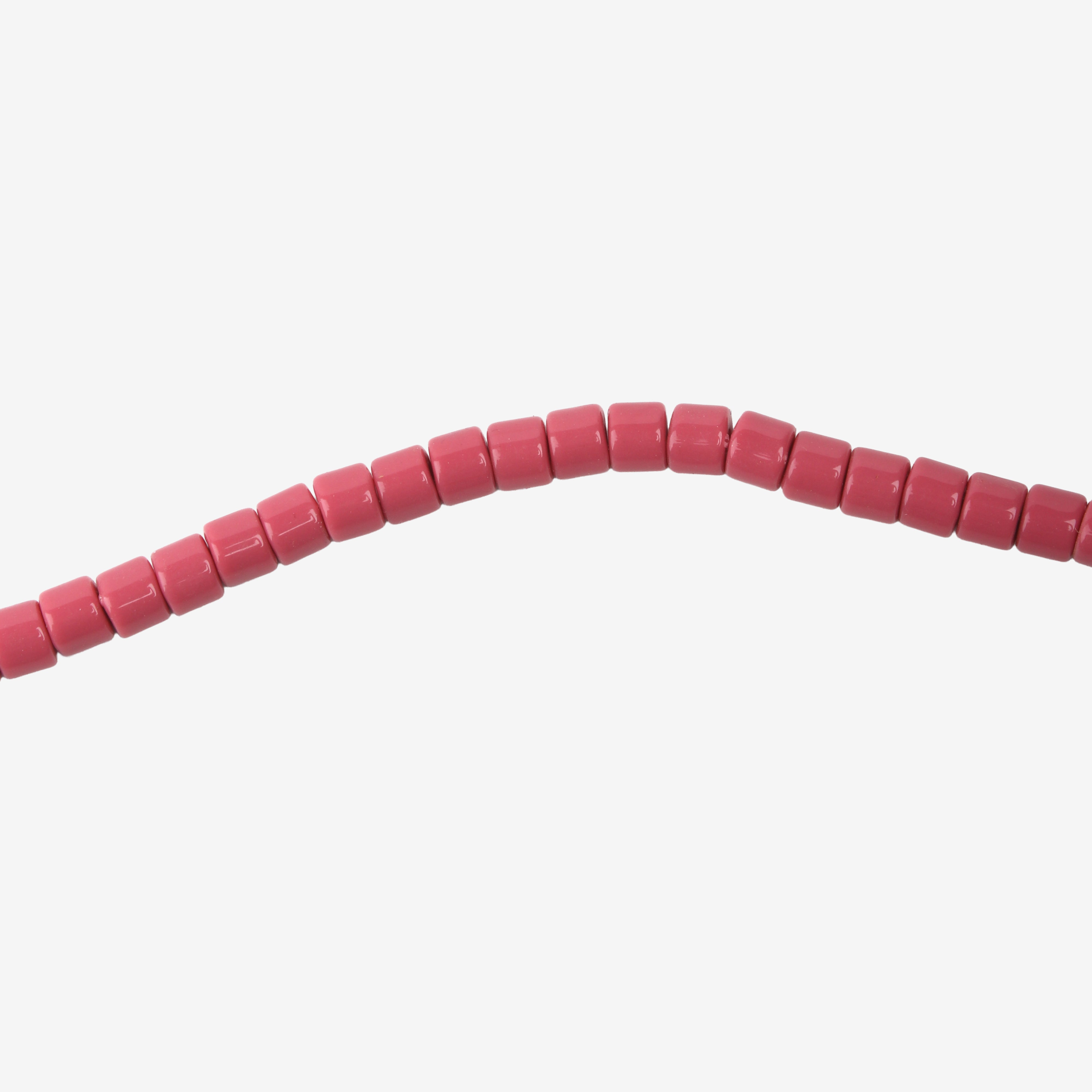 Designer Acrylic Art Beads Rose Pink 6mm 43 Beads 1 String