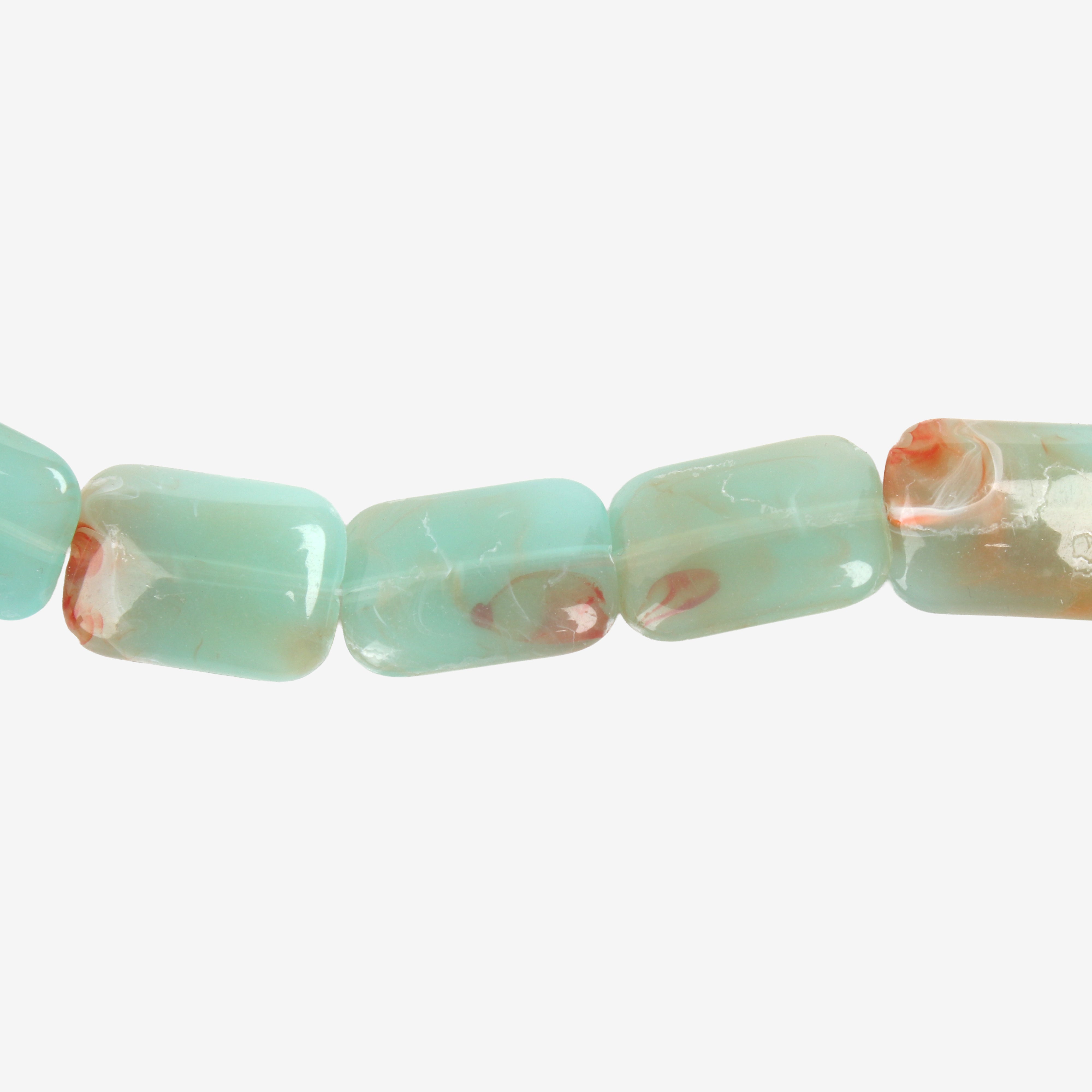 Designer Acrylic Art Beads Turquoise Green 12 Beads 1 String