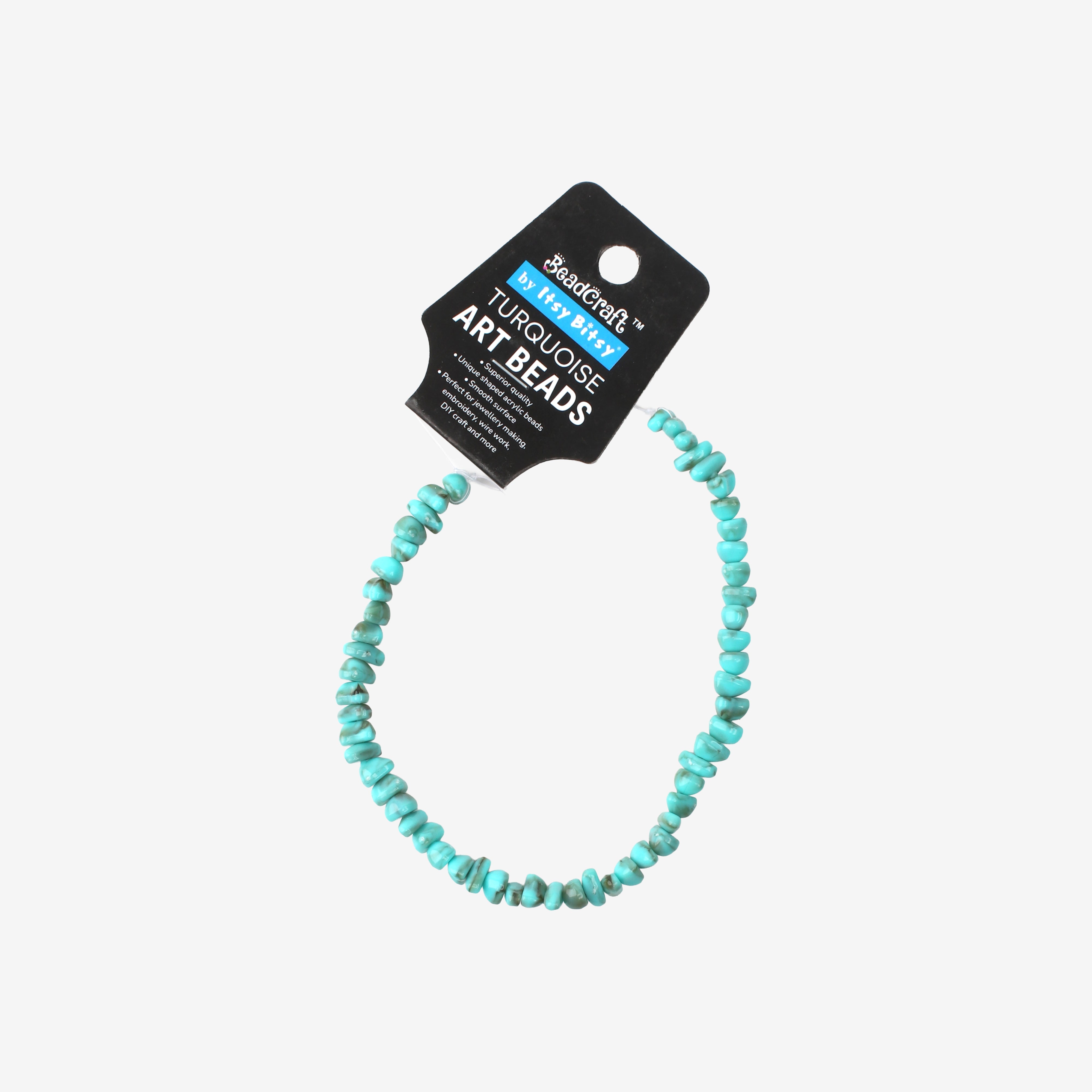 Turquoise Art Beads 6/8mm 54 Beads 1 String