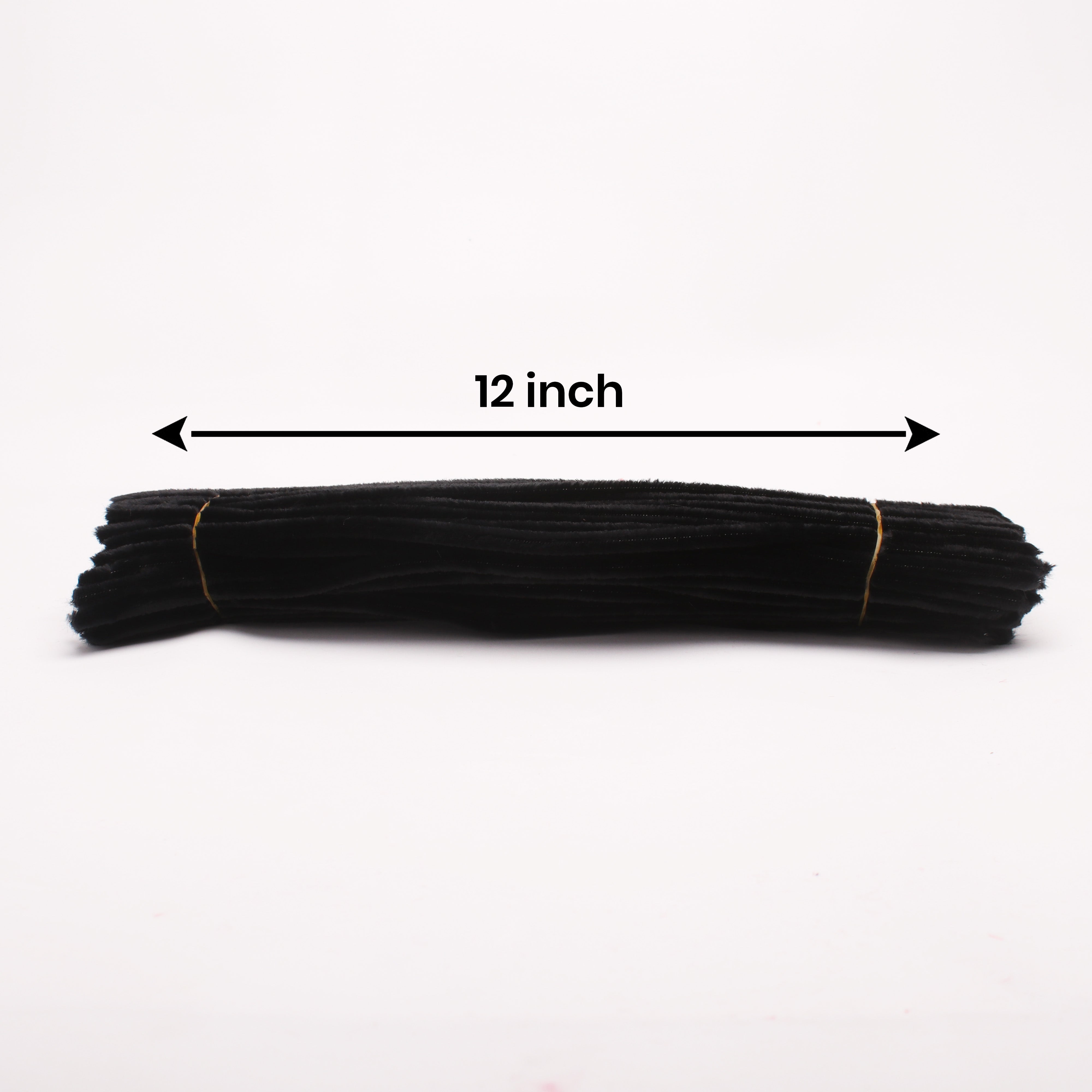 Chenille Stick Black 1 pack (100pcs)