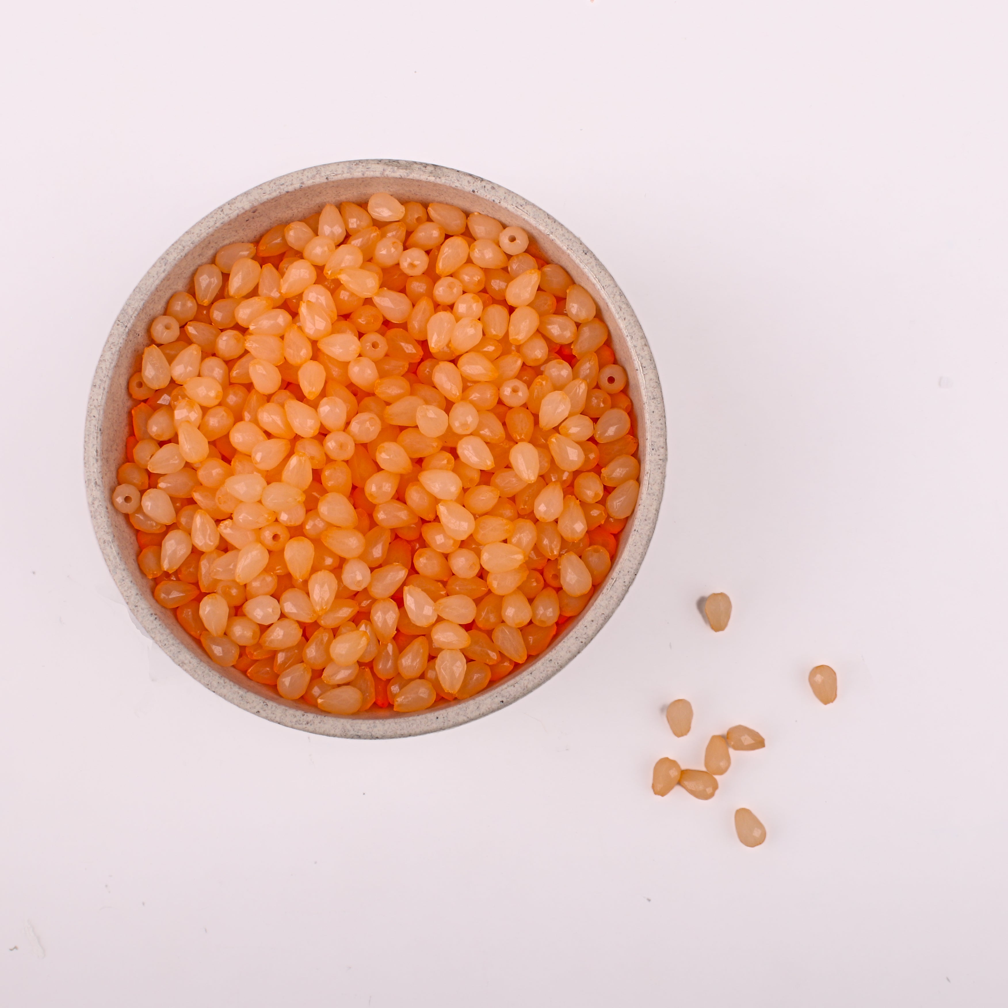 Beads Jelly Bead Drop Shape 6/8Mm Peach 1kg