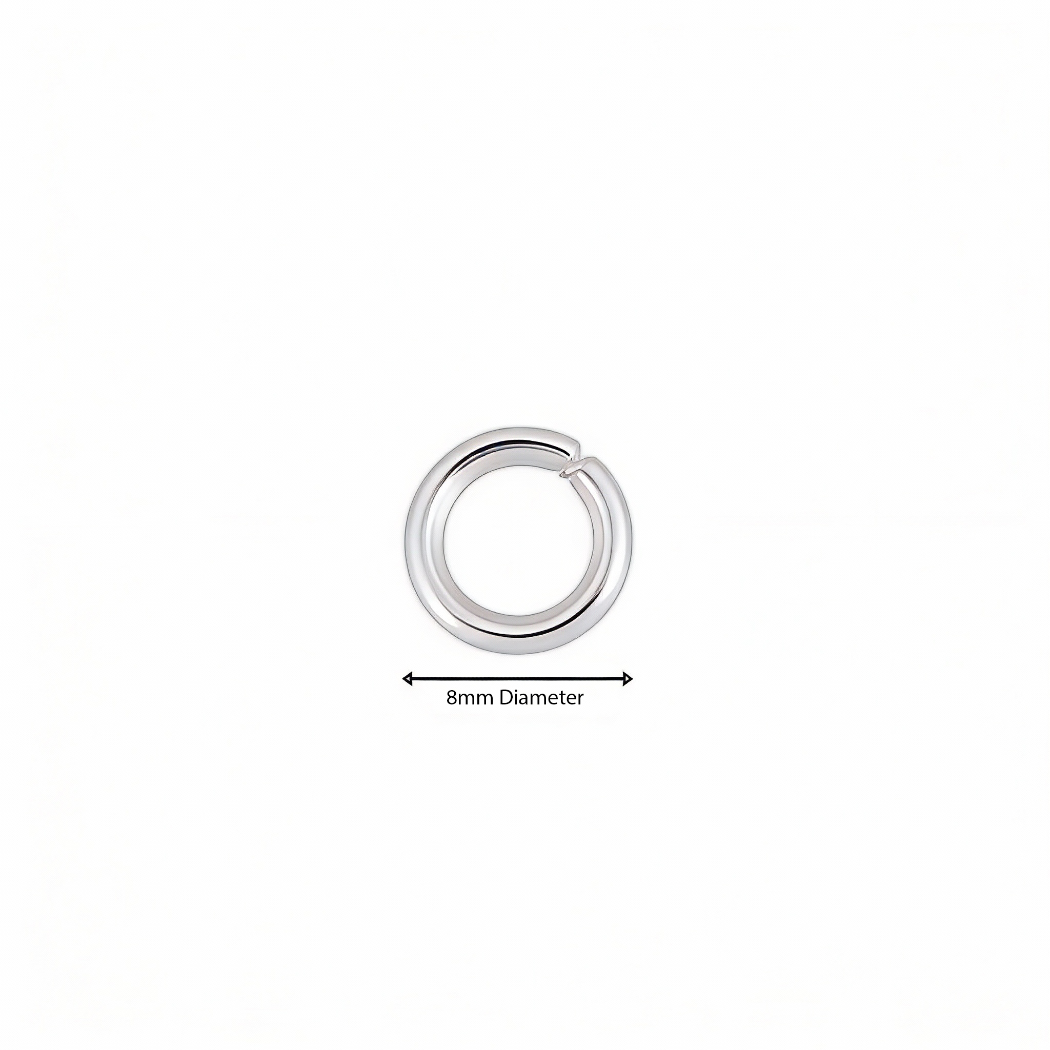 Findings Jump Ring Silver 8mm 200 gm