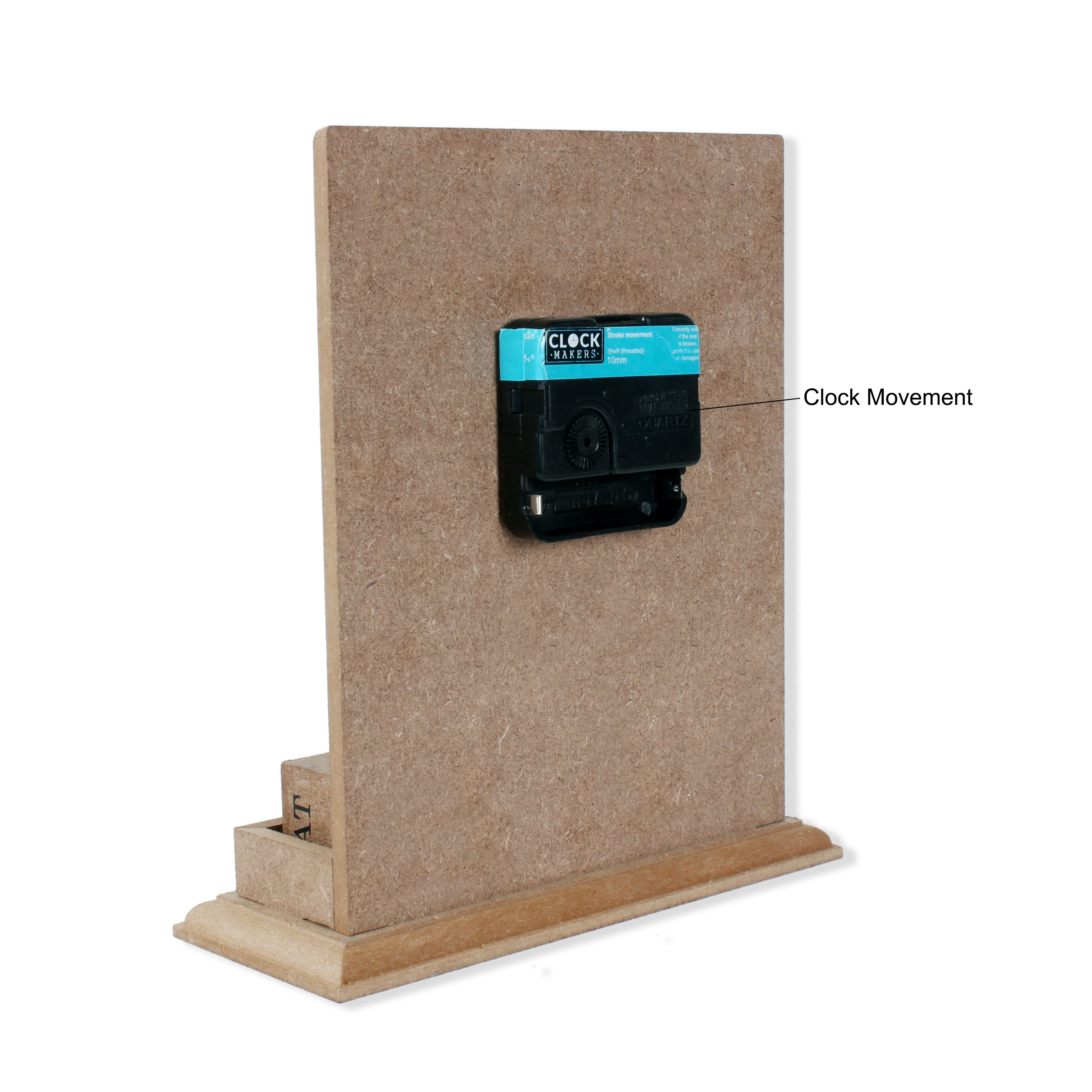 MDF Table Clock with Calendar L 8.2 X W7.1inch 1pc