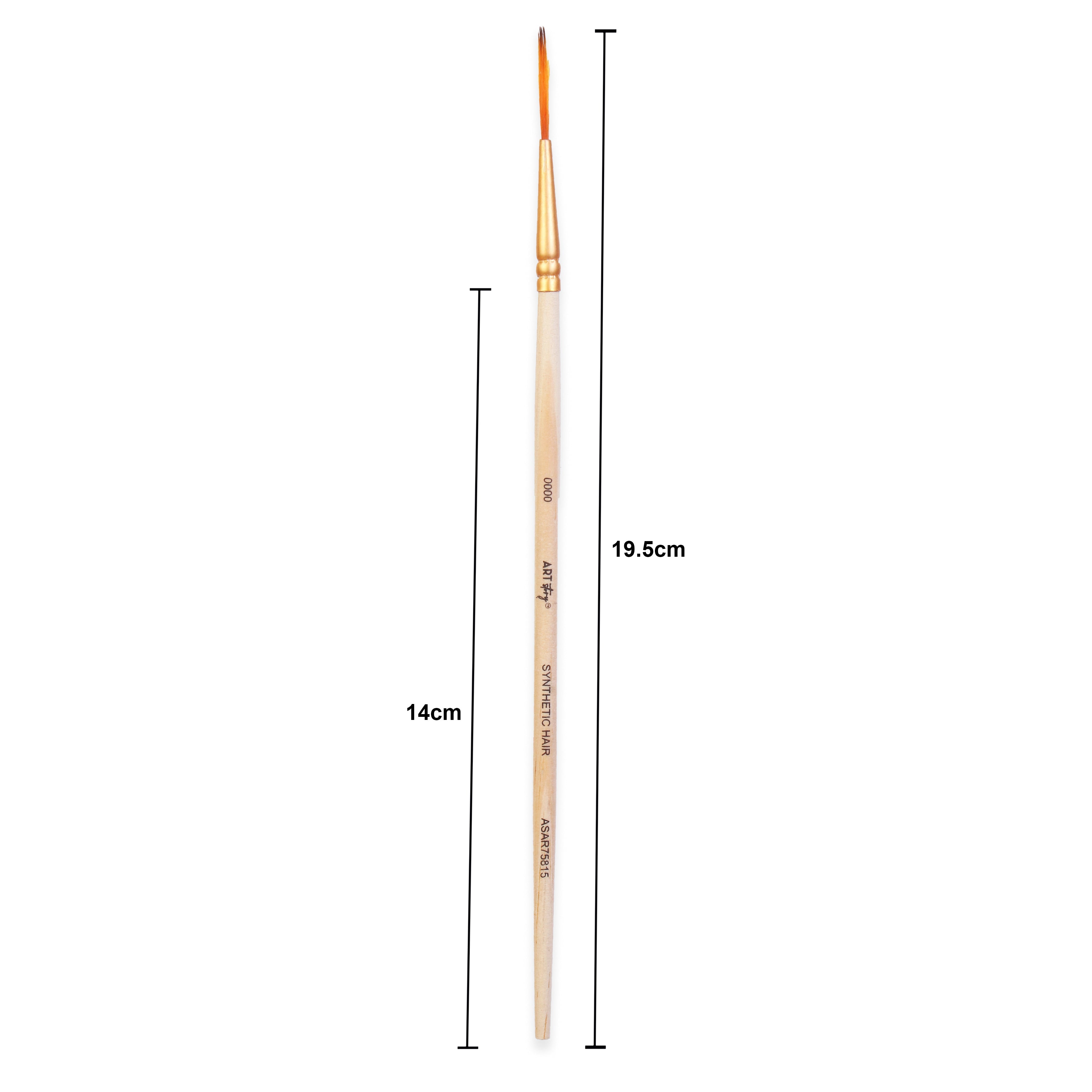 Liner Brush Synthetic Hair Size 0000 Handle Length 150mm
