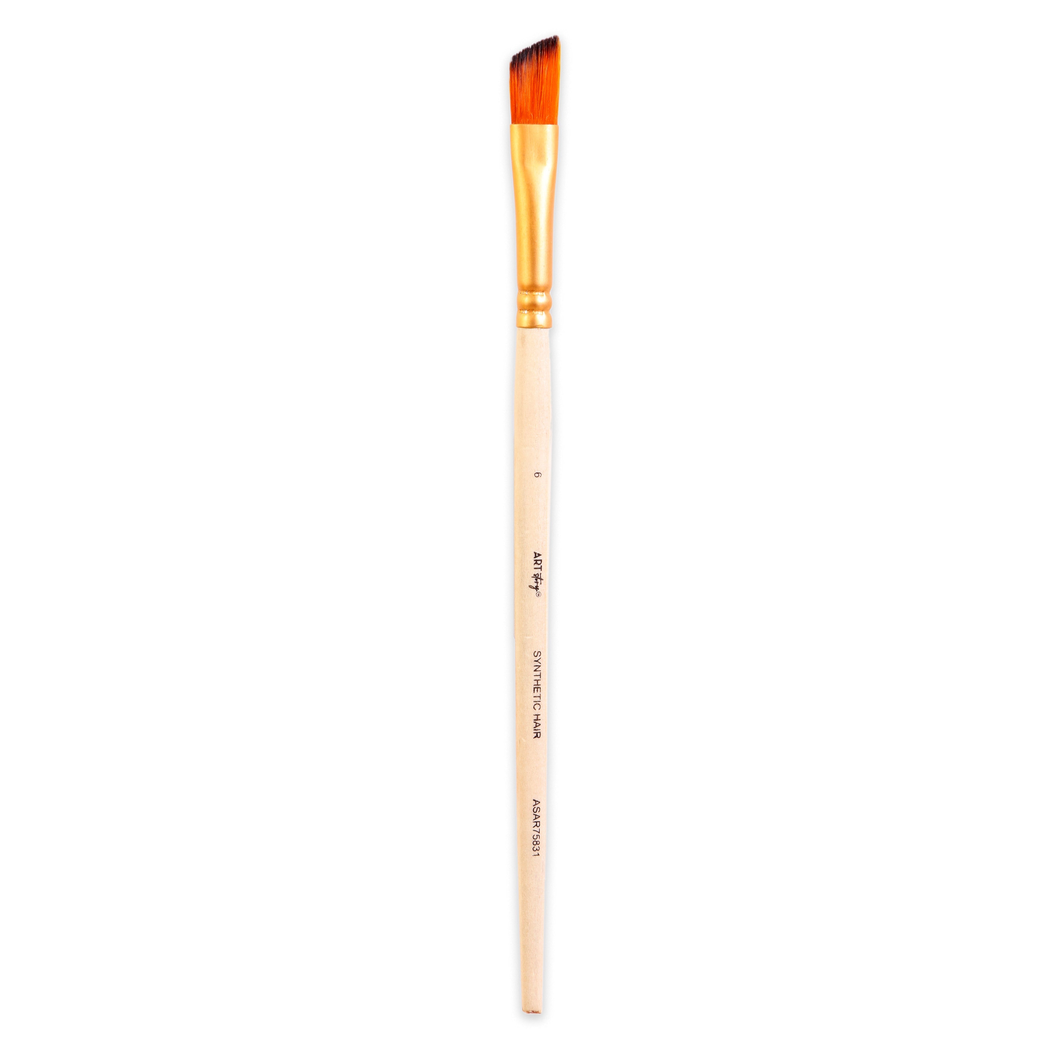 Angular Brush Synthetic Hair Size 6 Handle Length 150mm