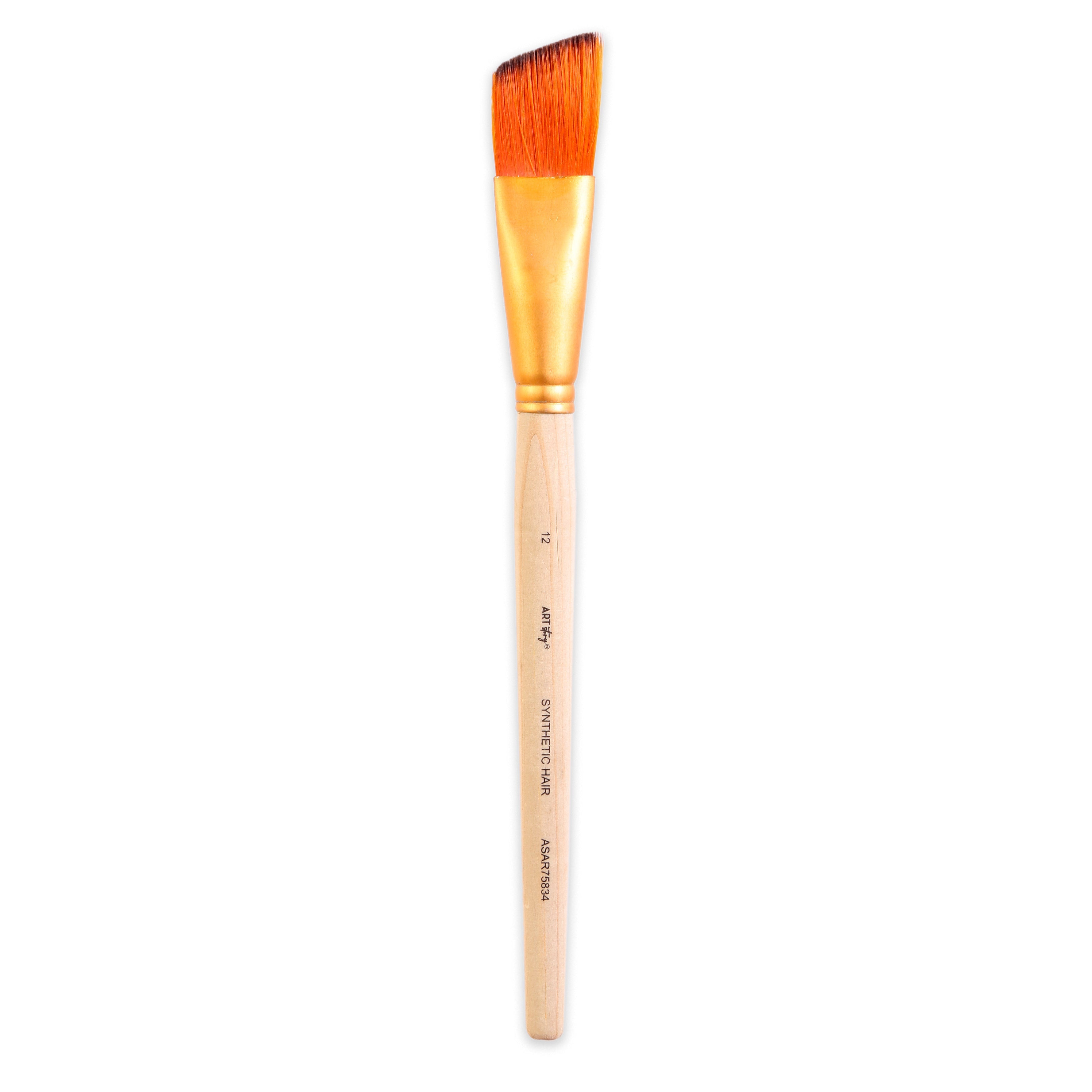 Angular Brush Synthetic Hair Size 12 Handle Length 150mm