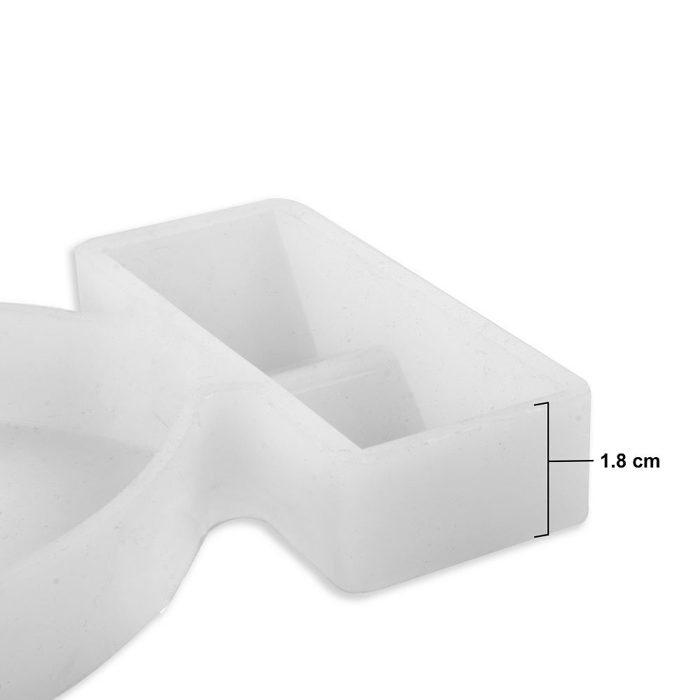 Silicone Mould Heart Photo Stand L4.75 X W3.5 D-0.75 inch 1pc