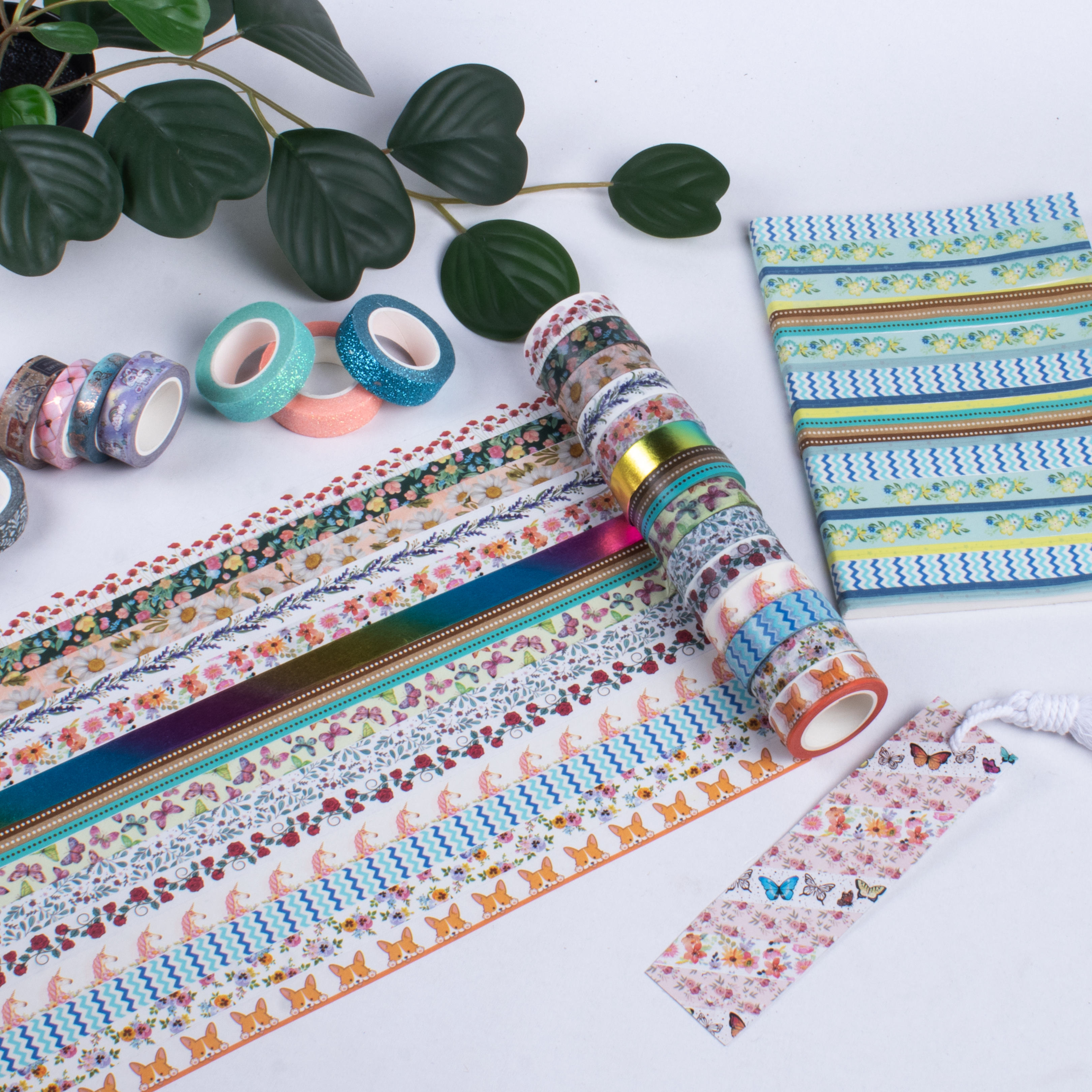 Washi Tape Glitter Sparkly Blossom 15Mmx3Mtr 1Pc