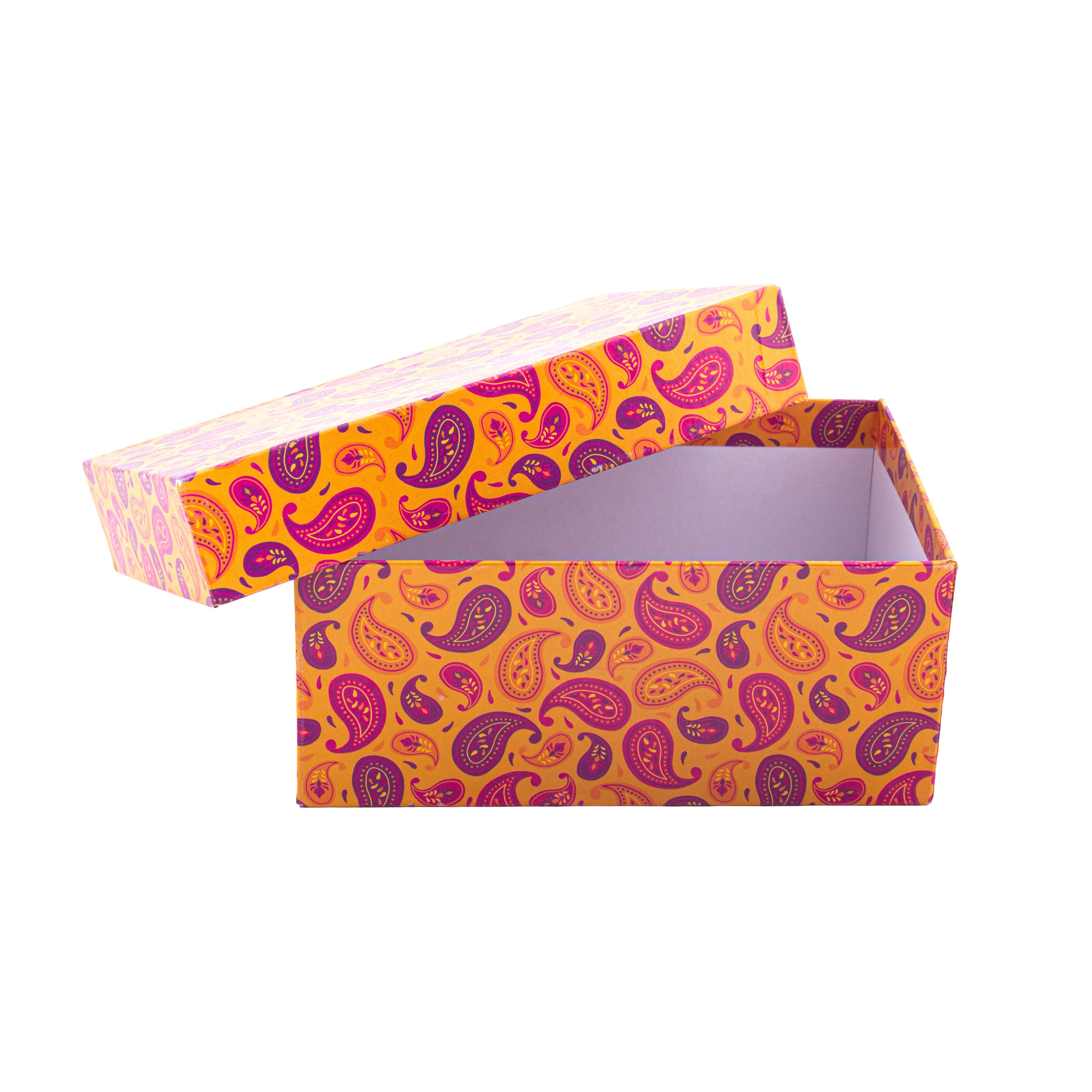 Gift Box Ornate Paisley L15.5 X W10.5 X D6.5cm 1Box
