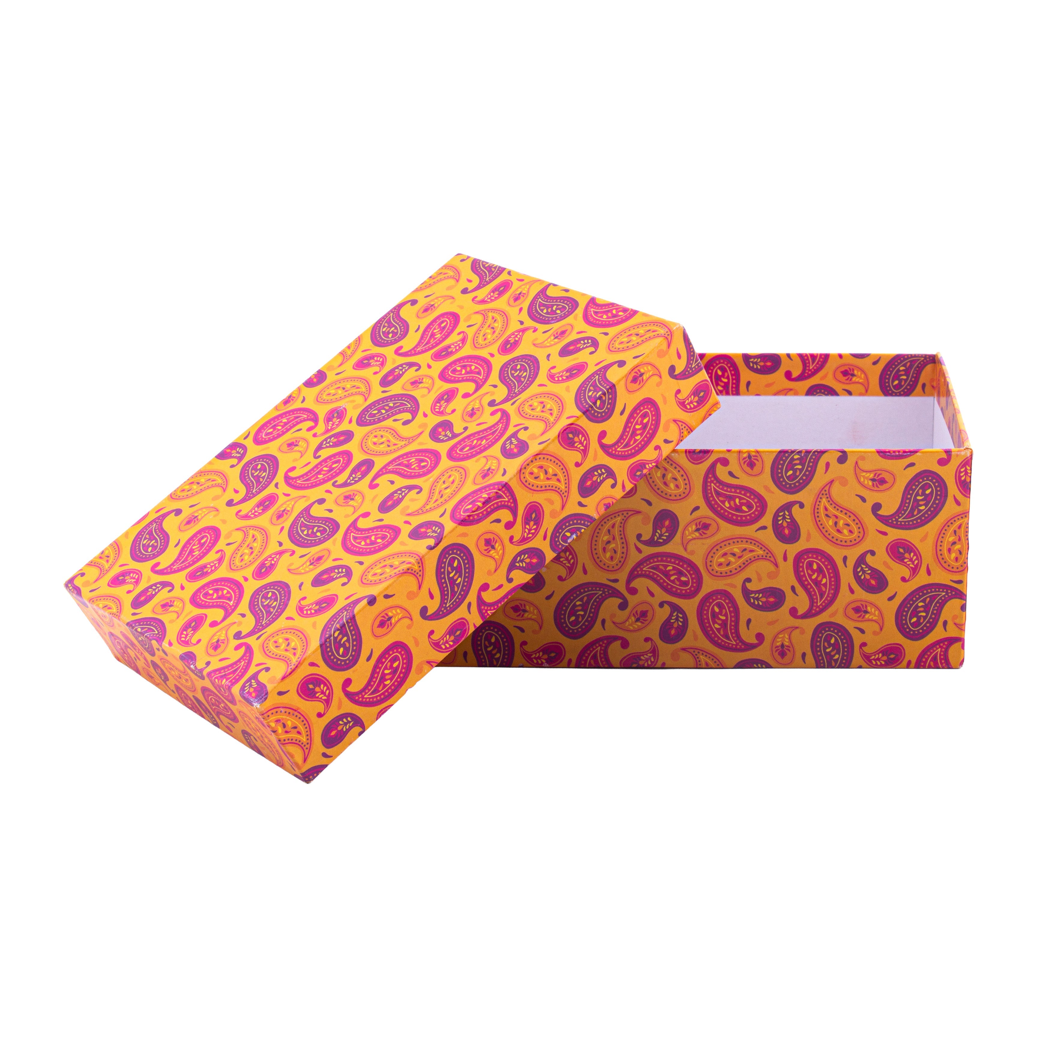 Gift Box Ornate Paisley L15.5 X W10.5 X D6.5cm 1Box