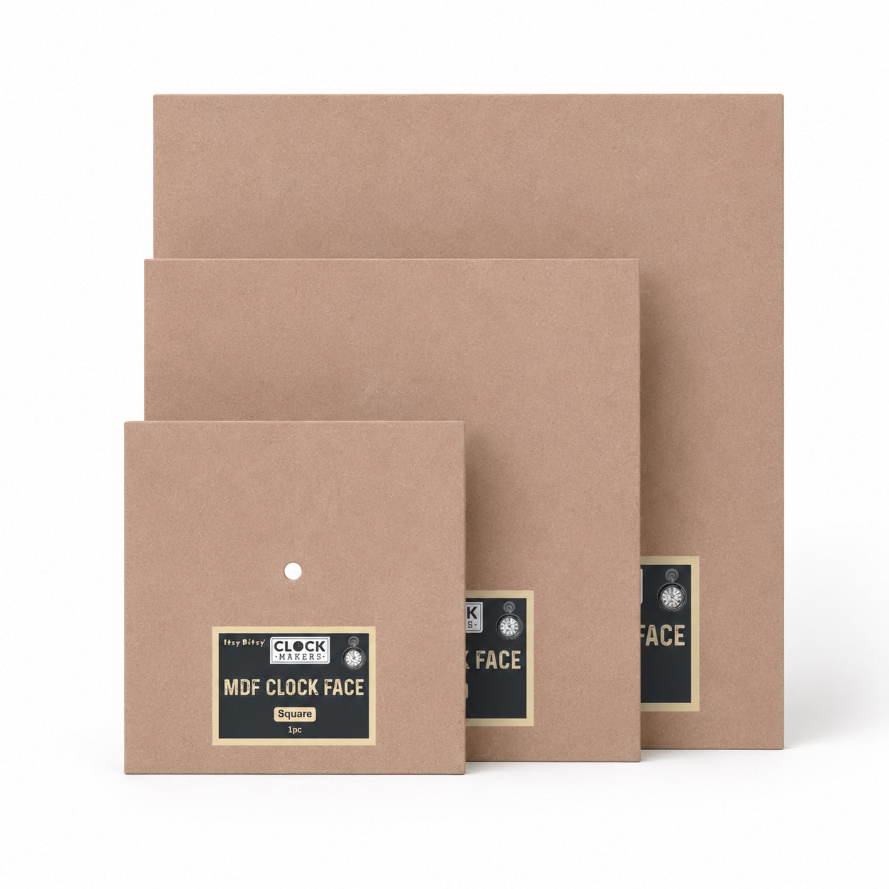 MDF Clock Face Square 12 X 12inch 5.5mm Thick 1pc