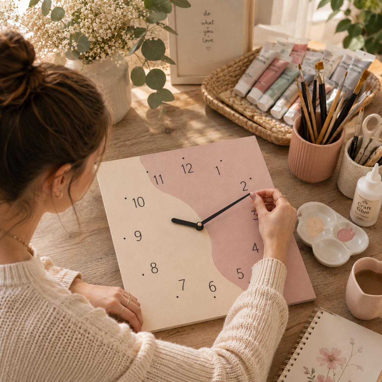 MDF Clock Face Square 14 x 14inch 5.5mm Thick 1pc