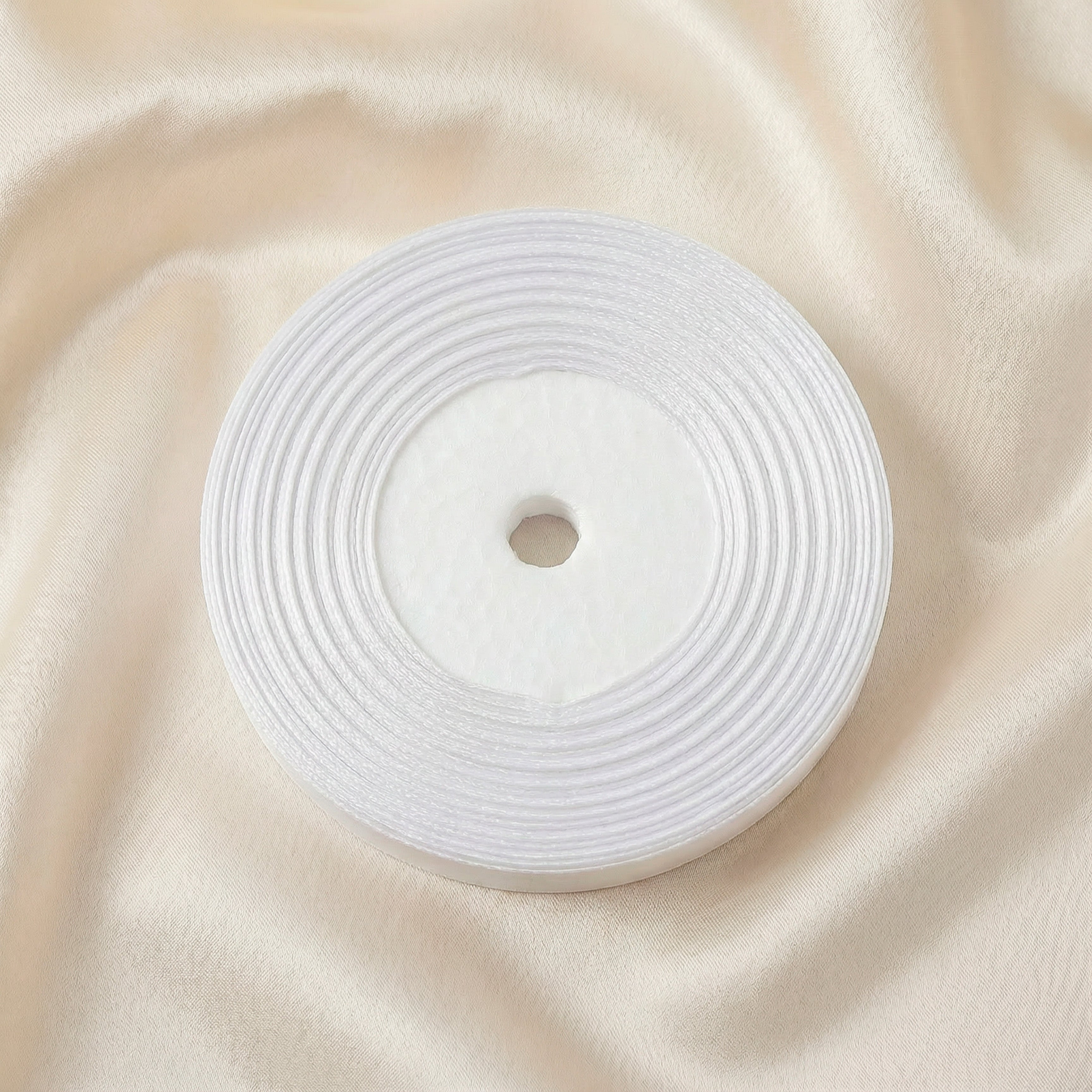 Satin Ribbon 25Mm 50Mtr White