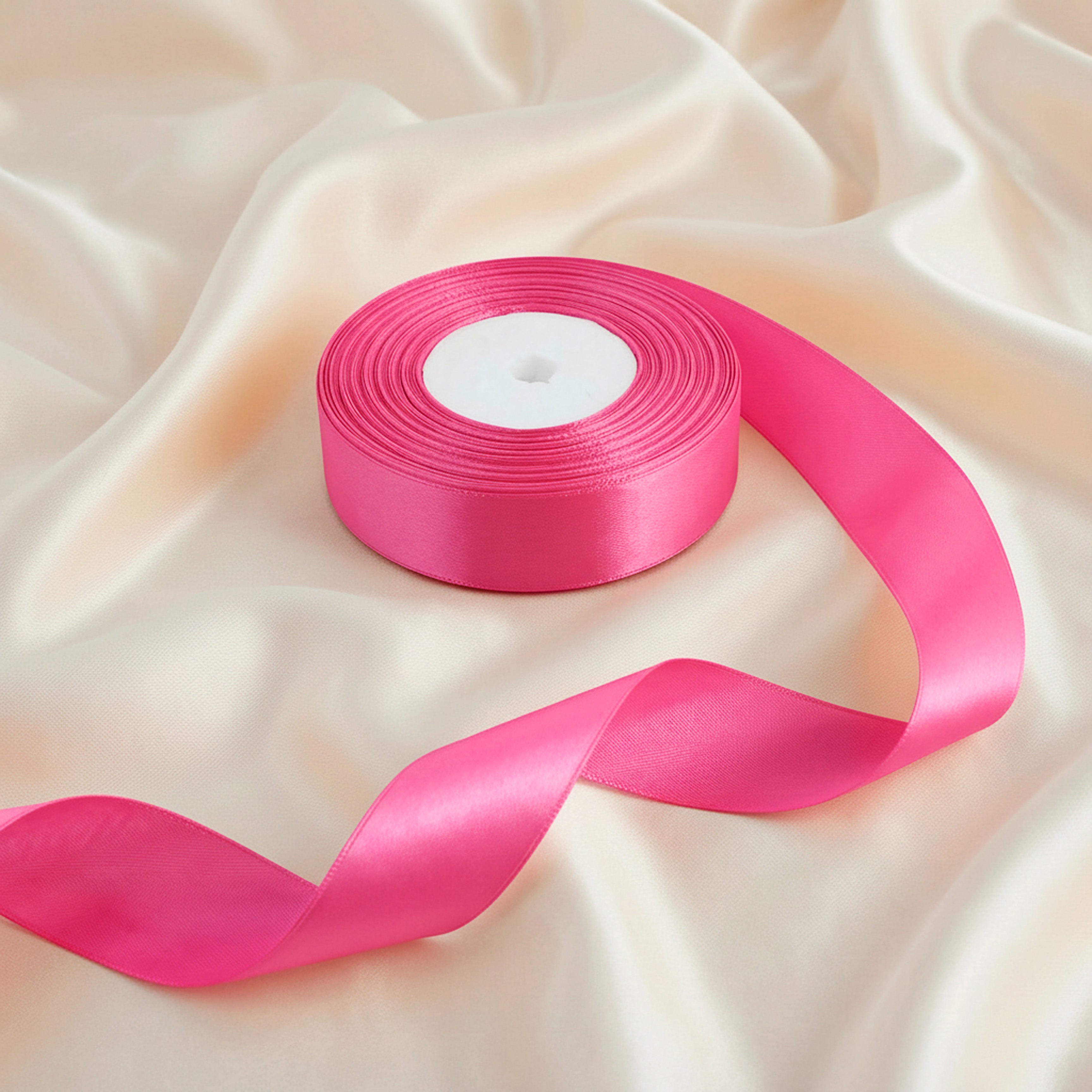 Satin Ribbon 25Mm 50Mtr Hot Pink